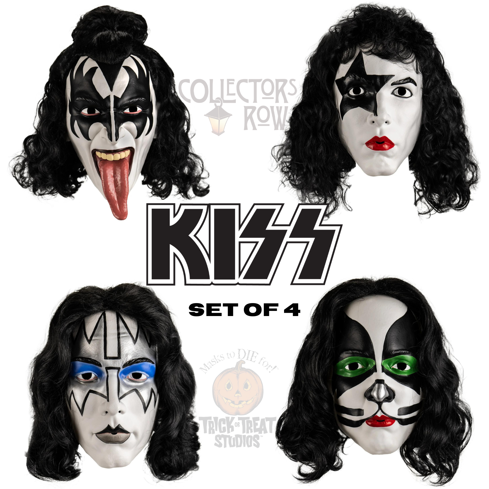 KISS Mask Set - Demon Starchild Spaceman Catman - Deluxe Masks