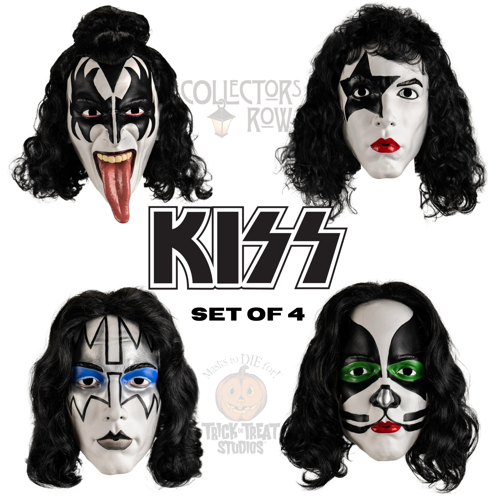 KISS Mask Set - Demon Starchild Spaceman Catman - Deluxe Masks ...