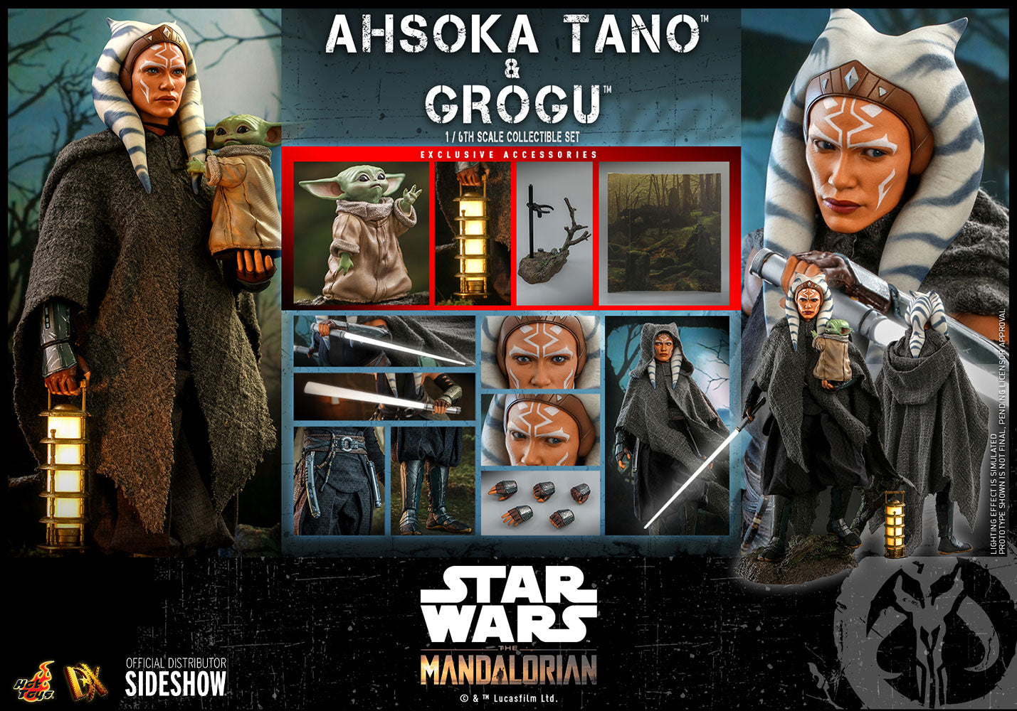 Ahsoka Tano and Grogu Sixth Scale Figure Set