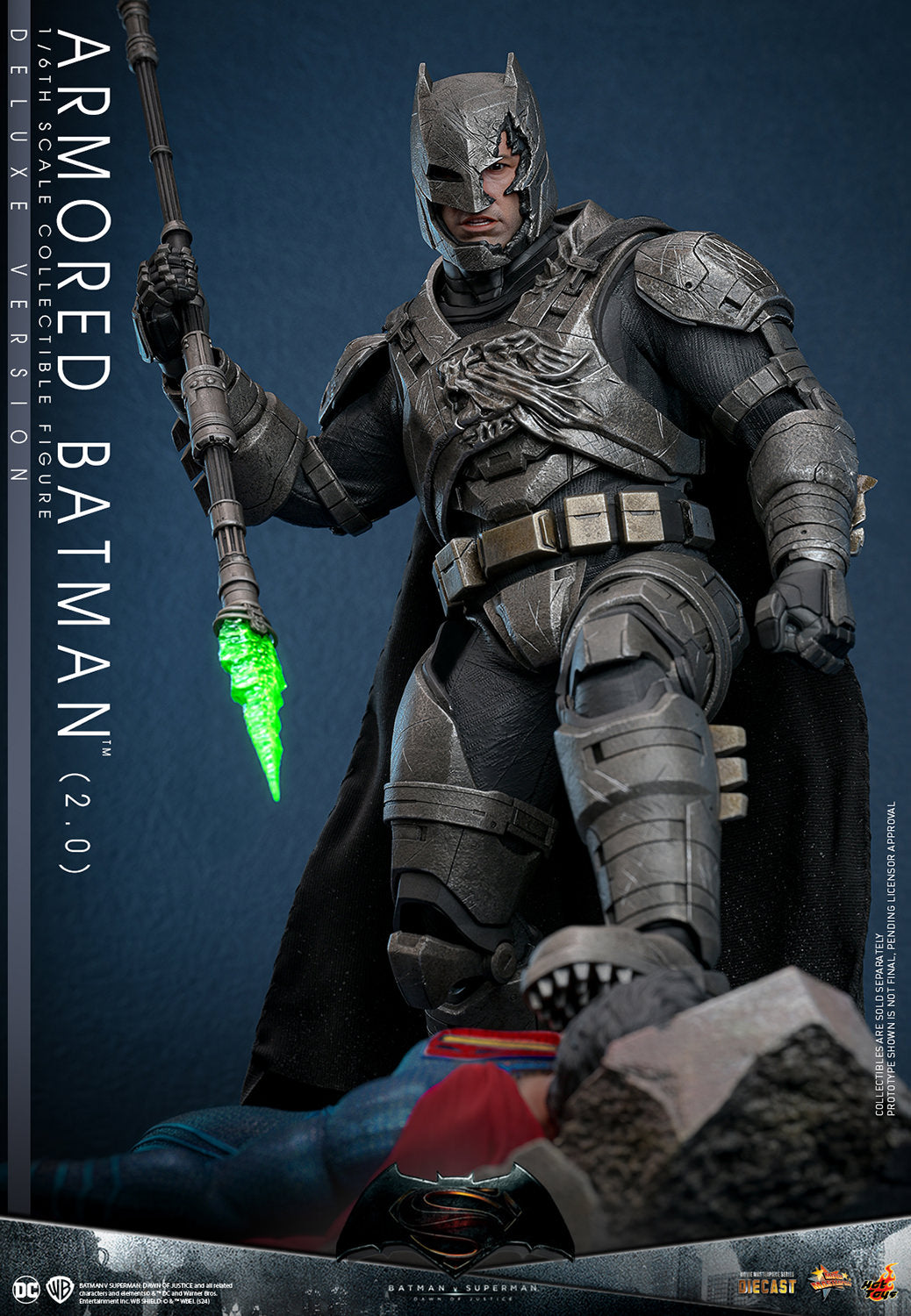 BvS Dawn of Justice Armored Batman 2.0 Deluxe 1/6 Scale Figure MMS743D6