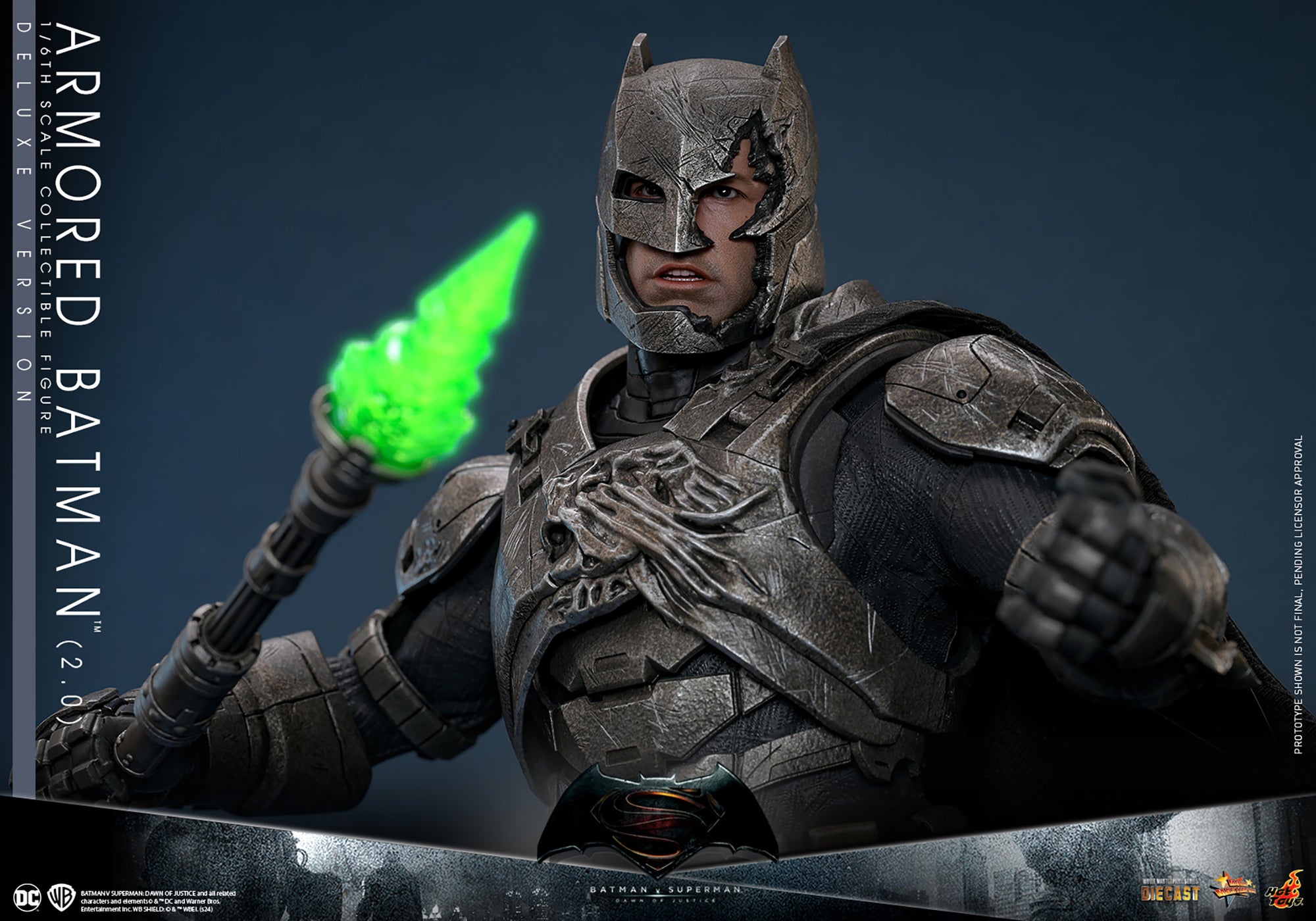 BvS Dawn of Justice Armored Batman 2.0 Deluxe 1/6 Scale Figure MMS743D6