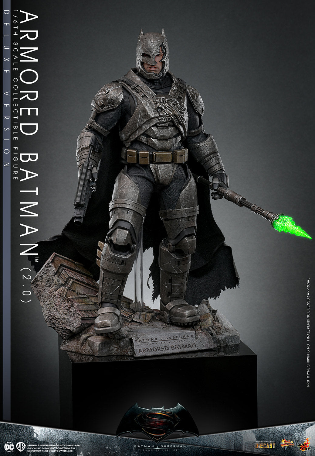 BvS Dawn of Justice Armored Batman 2.0 Deluxe 1/6 Scale Figure MMS743D6