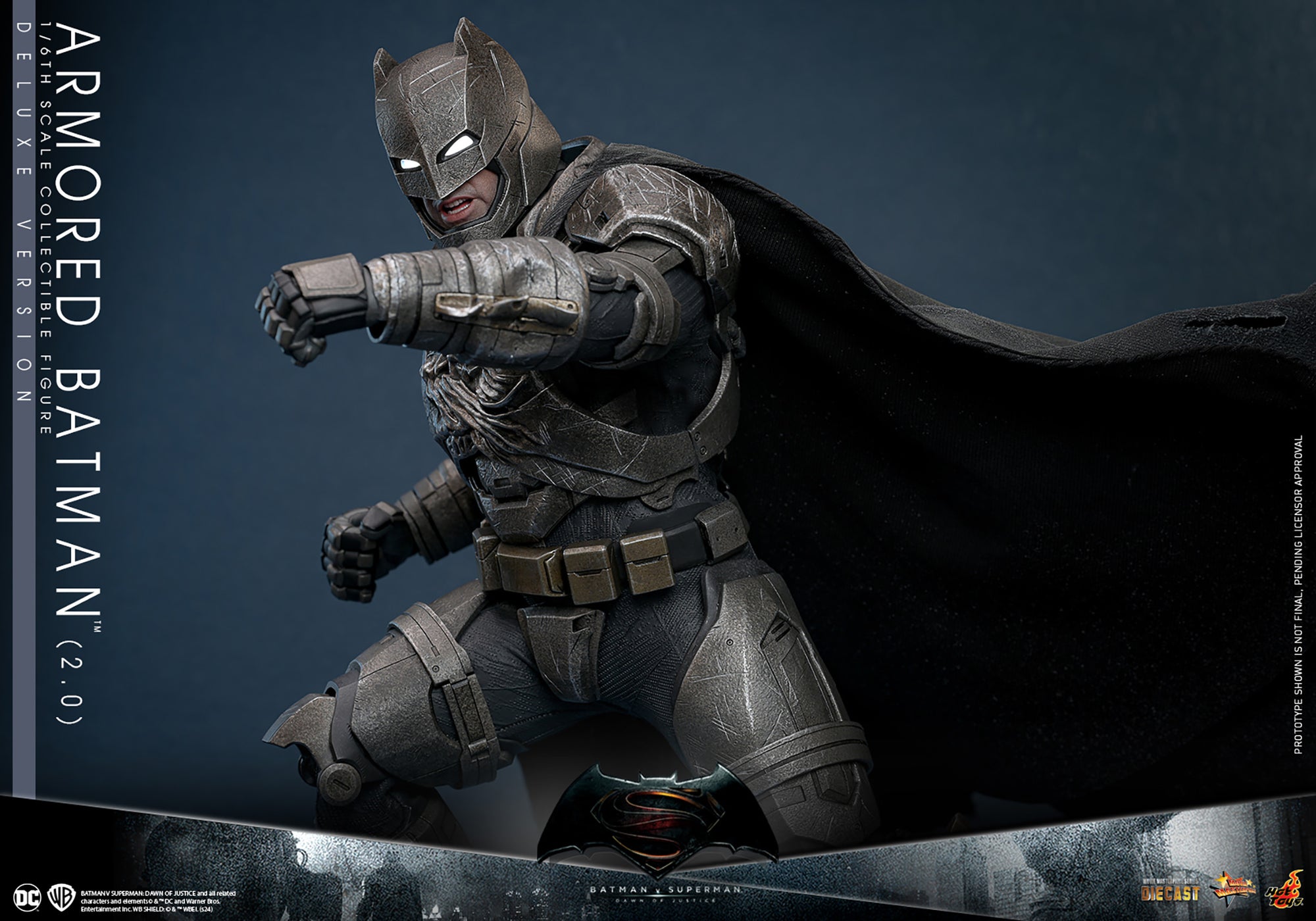 BvS Dawn of Justice Armored Batman 2.0 Deluxe 1/6 Scale Figure MMS743D6