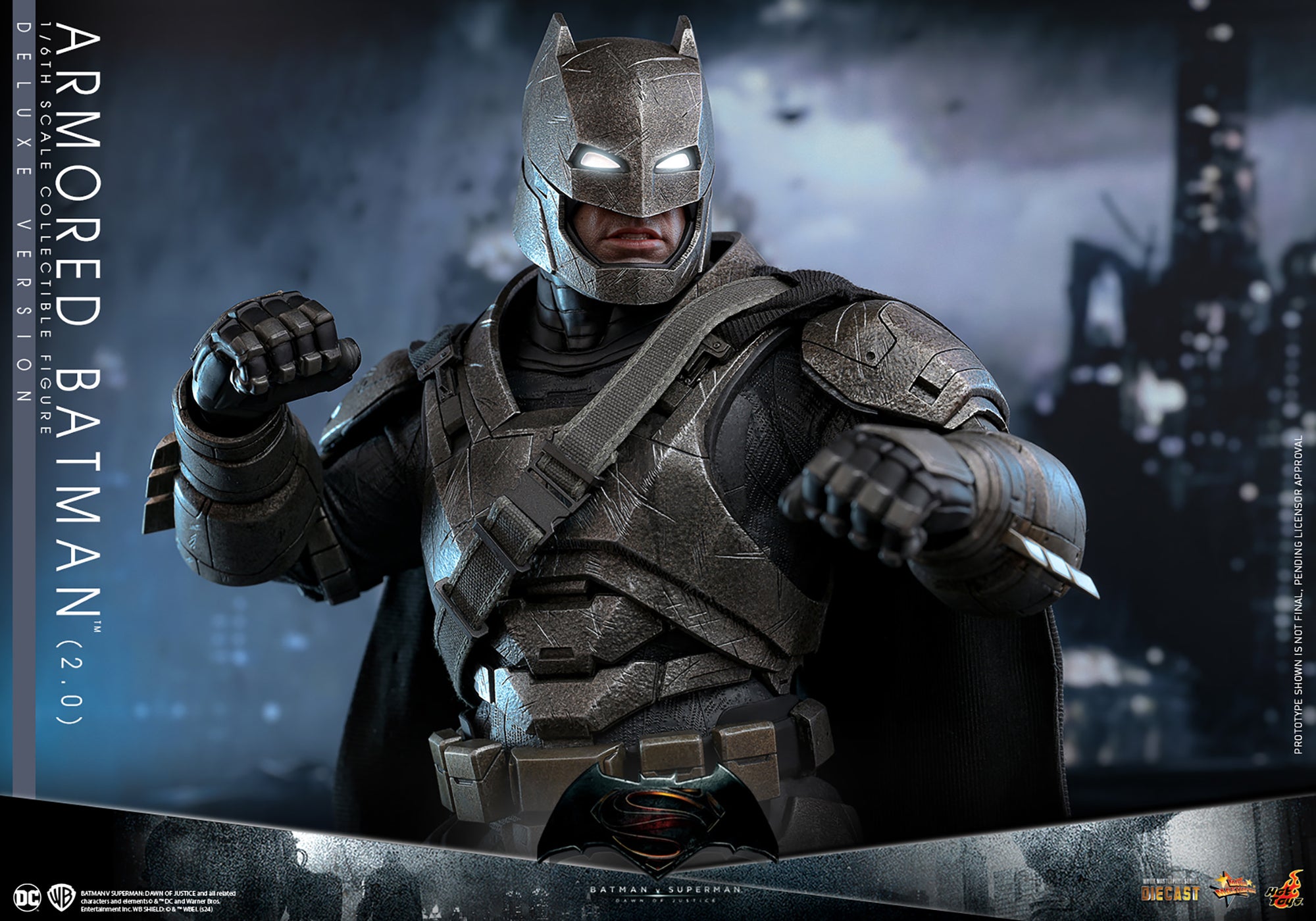 BvS Dawn of Justice Armored Batman 2.0 Deluxe 1/6 Scale Figure MMS743D6