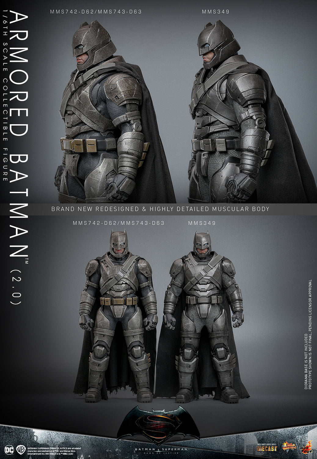 BVS Dawn of Justice Armored Batman 2.0 Collector Edition MMS742 D62