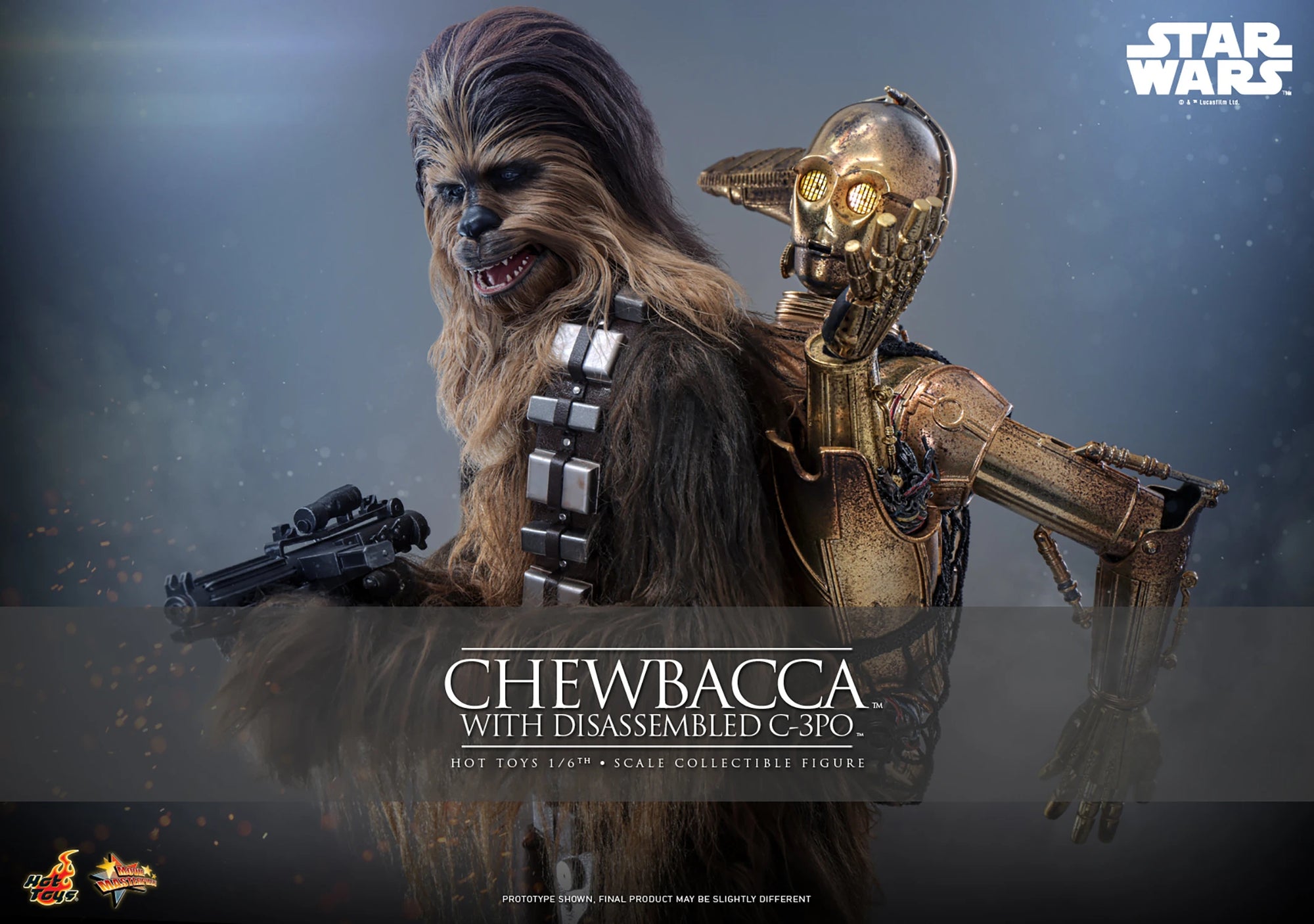 Star Wars Chewbacca with Disassembled C-3PO™ Sixth Scale Figure - Collectors Row Inc.