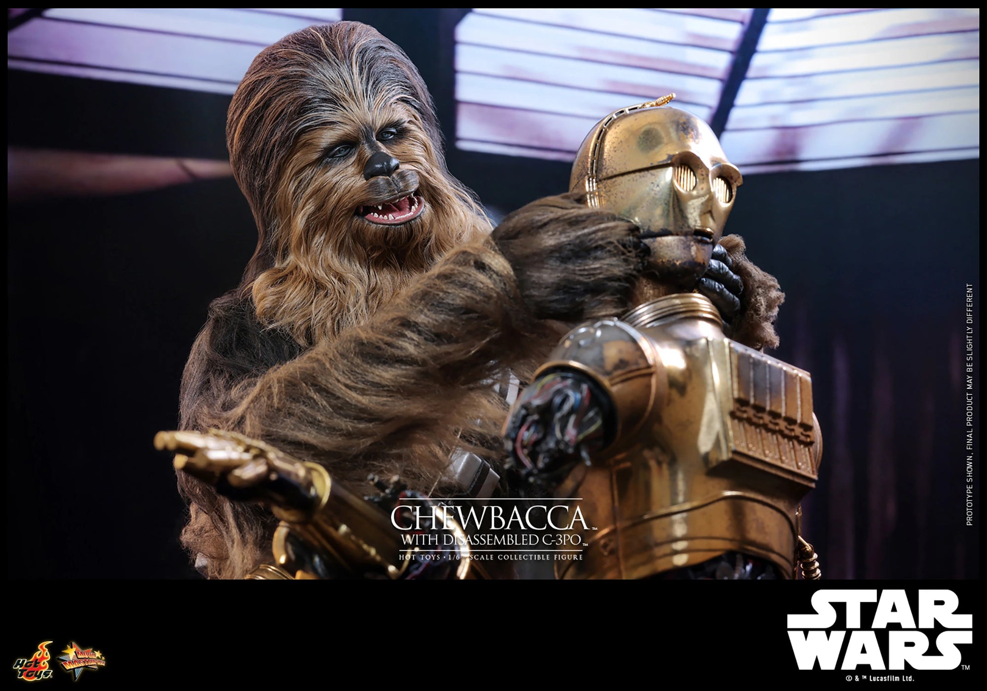 Star Wars Chewbacca with Disassembled C-3PO™ Sixth Scale Figure - Collectors Row Inc.