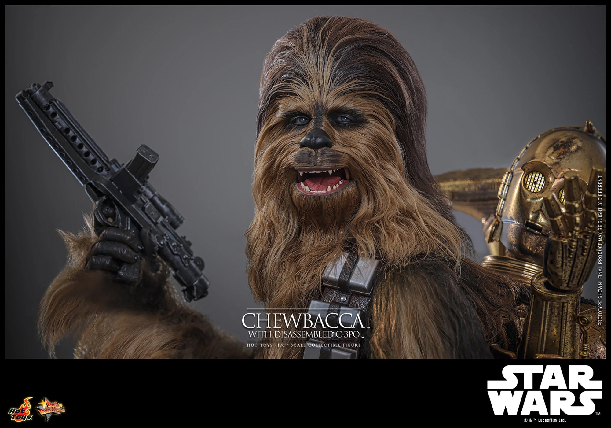 Star Wars Chewbacca with Disassembled C-3PO™ Sixth Scale Figure - Collectors Row Inc.