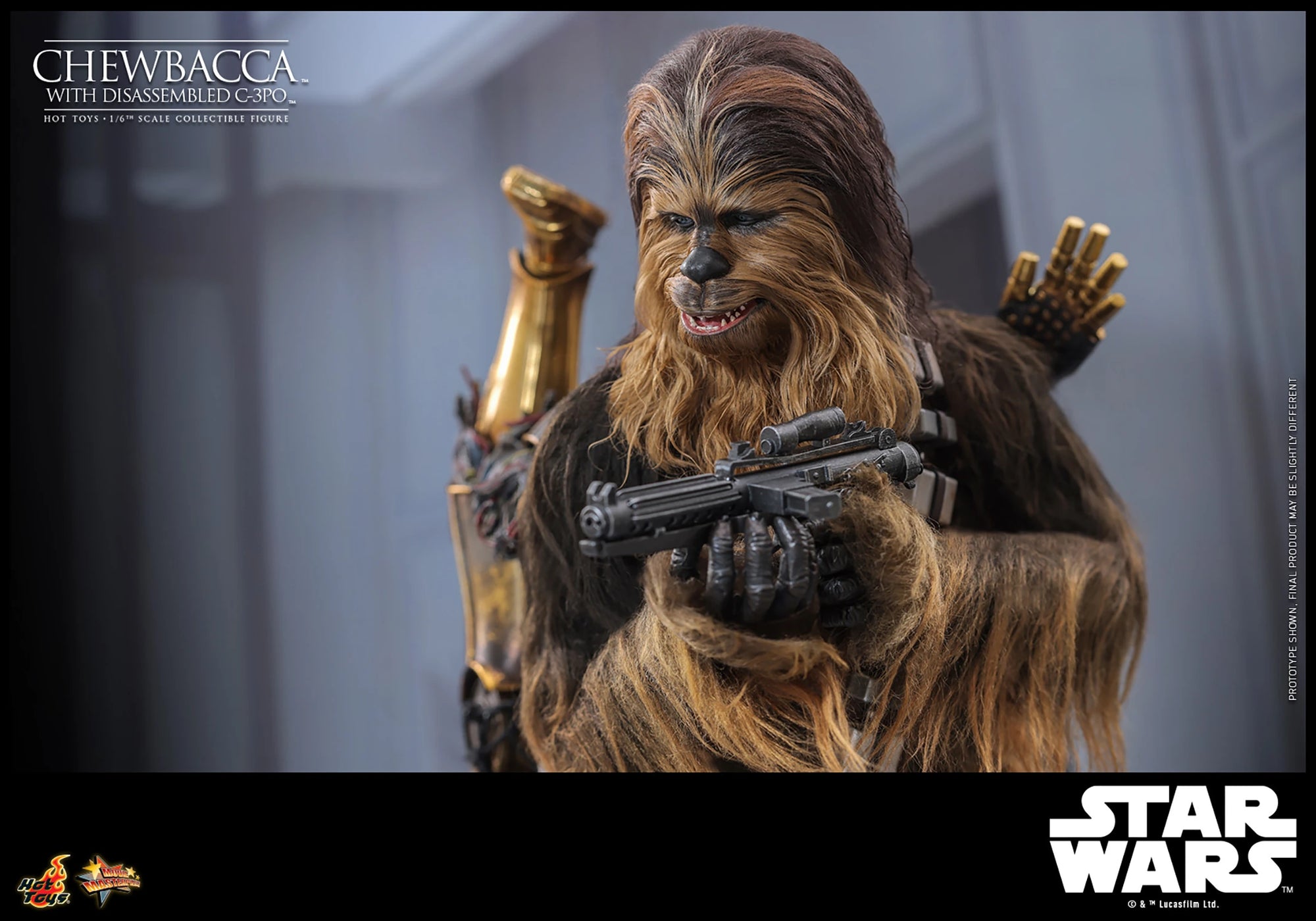 Star Wars Chewbacca with Disassembled C-3PO™ Sixth Scale Figure - Collectors Row Inc.
