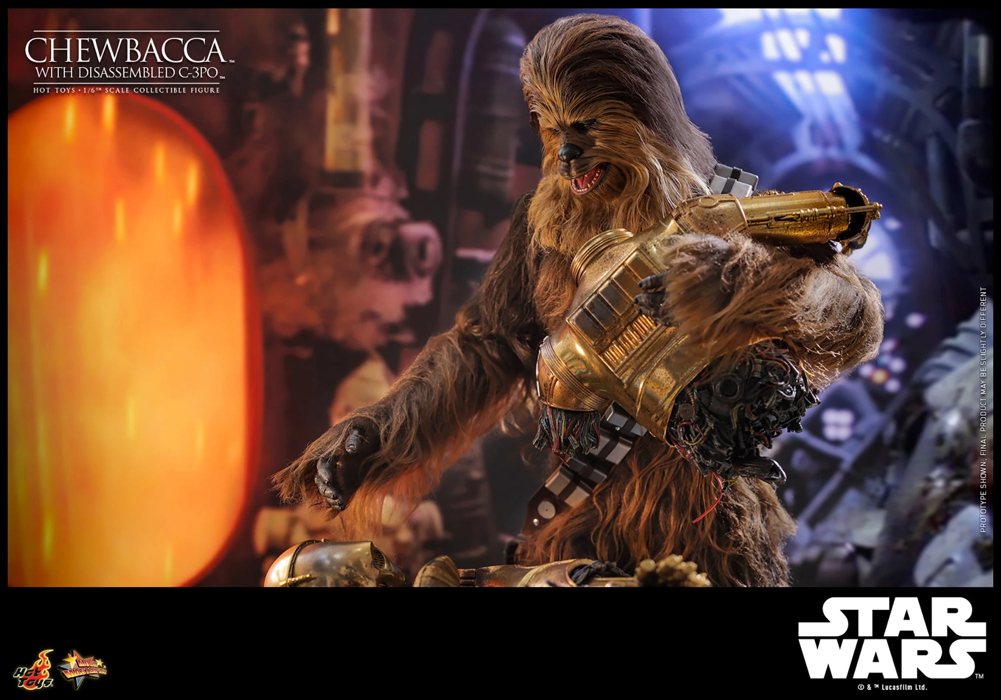 Star Wars Chewbacca with Disassembled C-3PO™ Sixth Scale Figure - Collectors Row Inc.