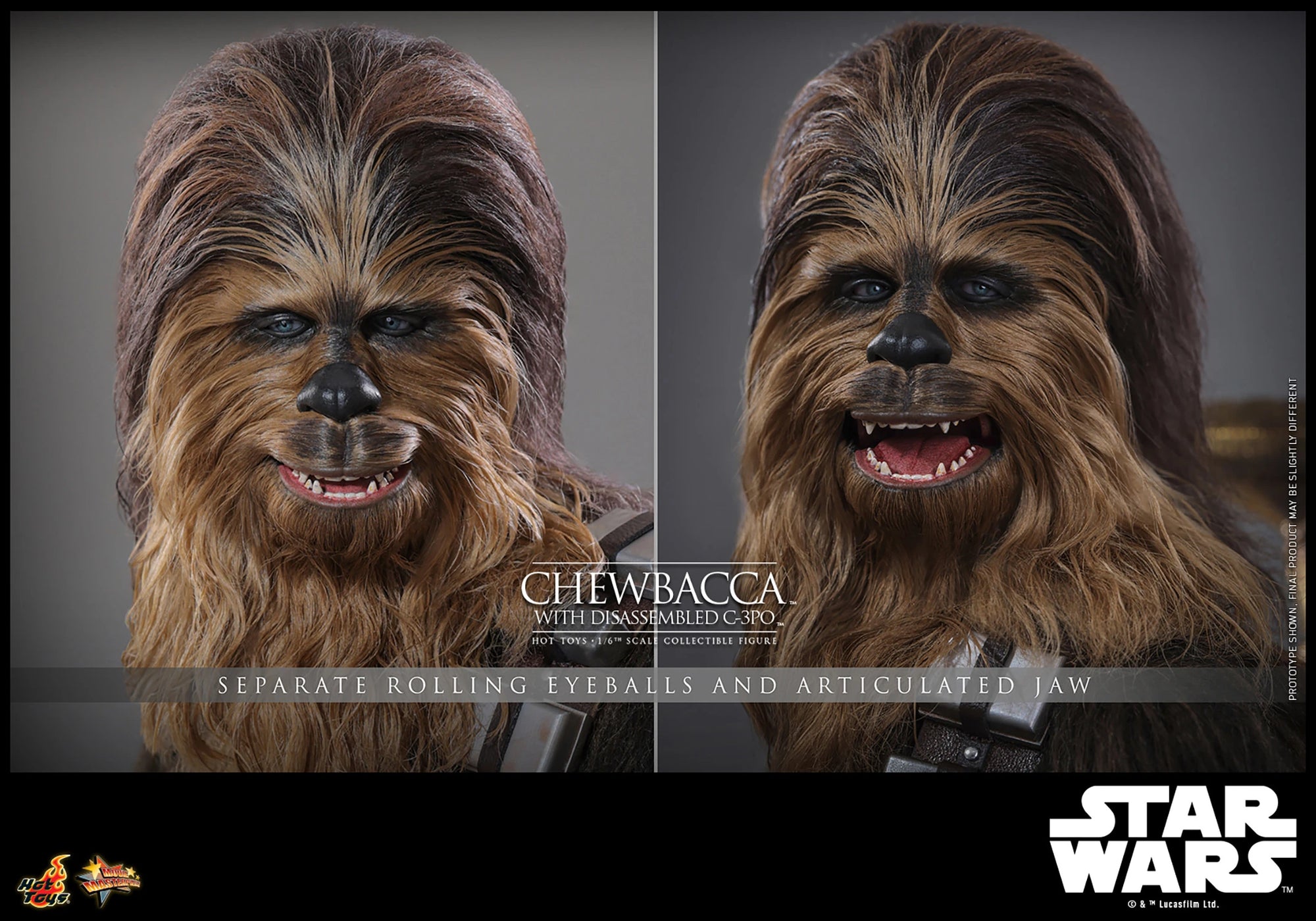 Star Wars Chewbacca with Disassembled C-3PO™ Sixth Scale Figure - Collectors Row Inc.