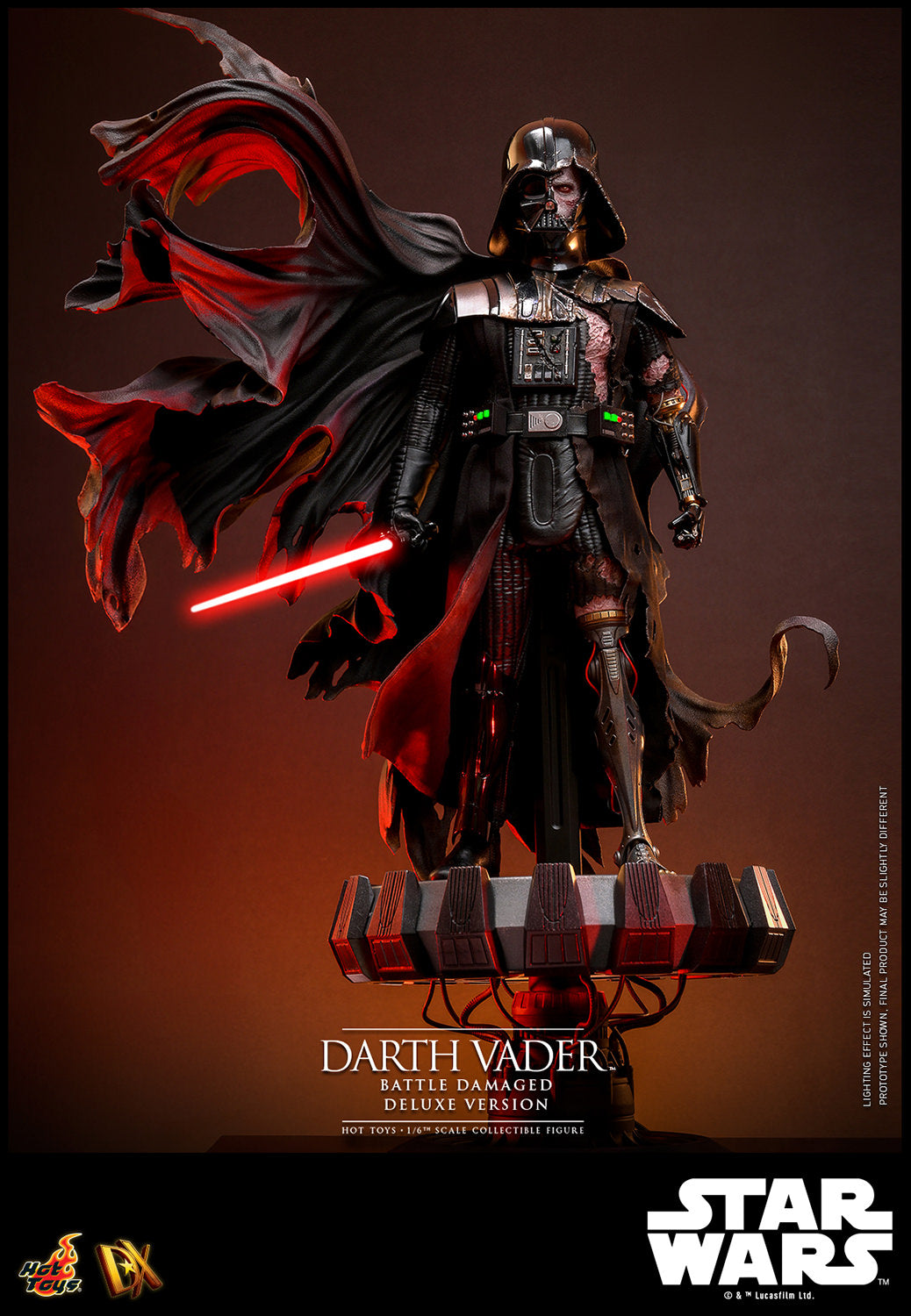 Star Wars Darth Vader DX45 Battle Damaged Deluxe Version ⅙ Scale Figure - Collectors Row Inc.