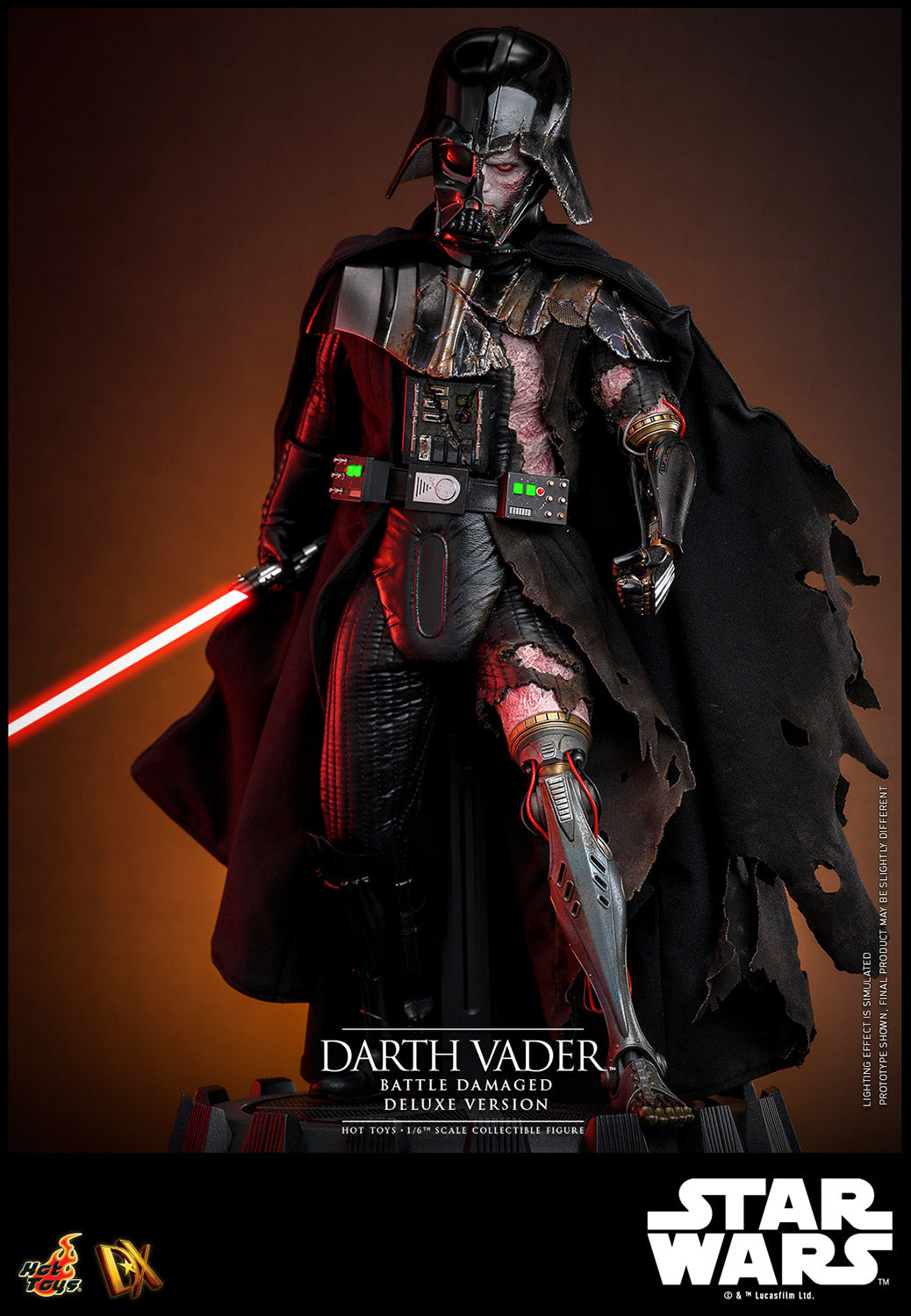 Star Wars Darth Vader DX45 Battle Damaged Deluxe Version ⅙ Scale Figure - Collectors Row Inc.