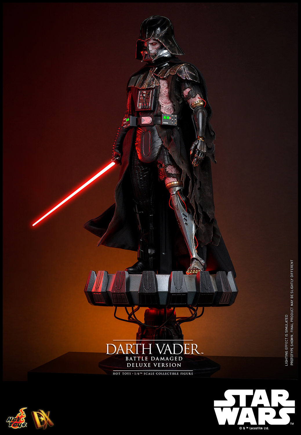 Star Wars Darth Vader DX45 Battle Damaged Deluxe Version ⅙ Scale Figure - Collectors Row Inc.