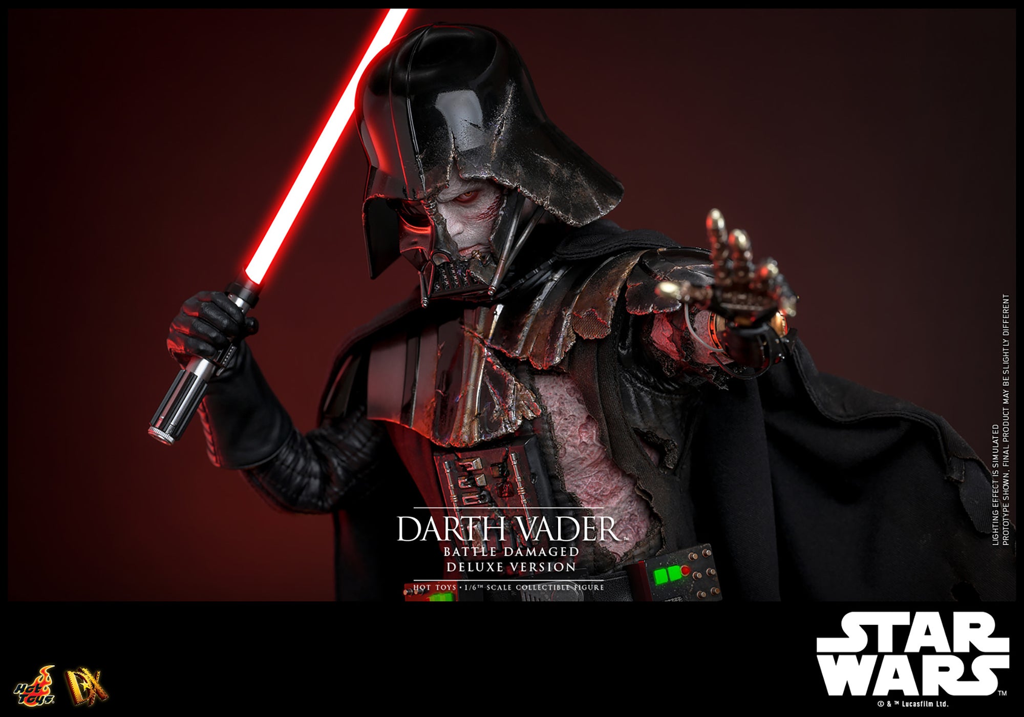 Star Wars Darth Vader DX45 Battle Damaged Deluxe Version ⅙ Scale Figure - Collectors Row Inc.