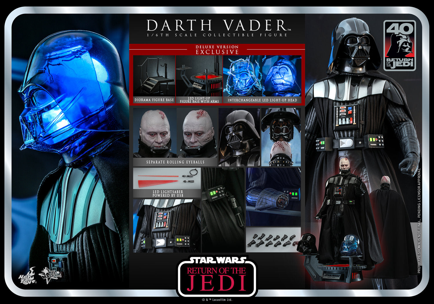Darth Vader™ (Deluxe Version) (Return of the Jedi 40th Anniversary Collection) Sixth Scale Action Figure