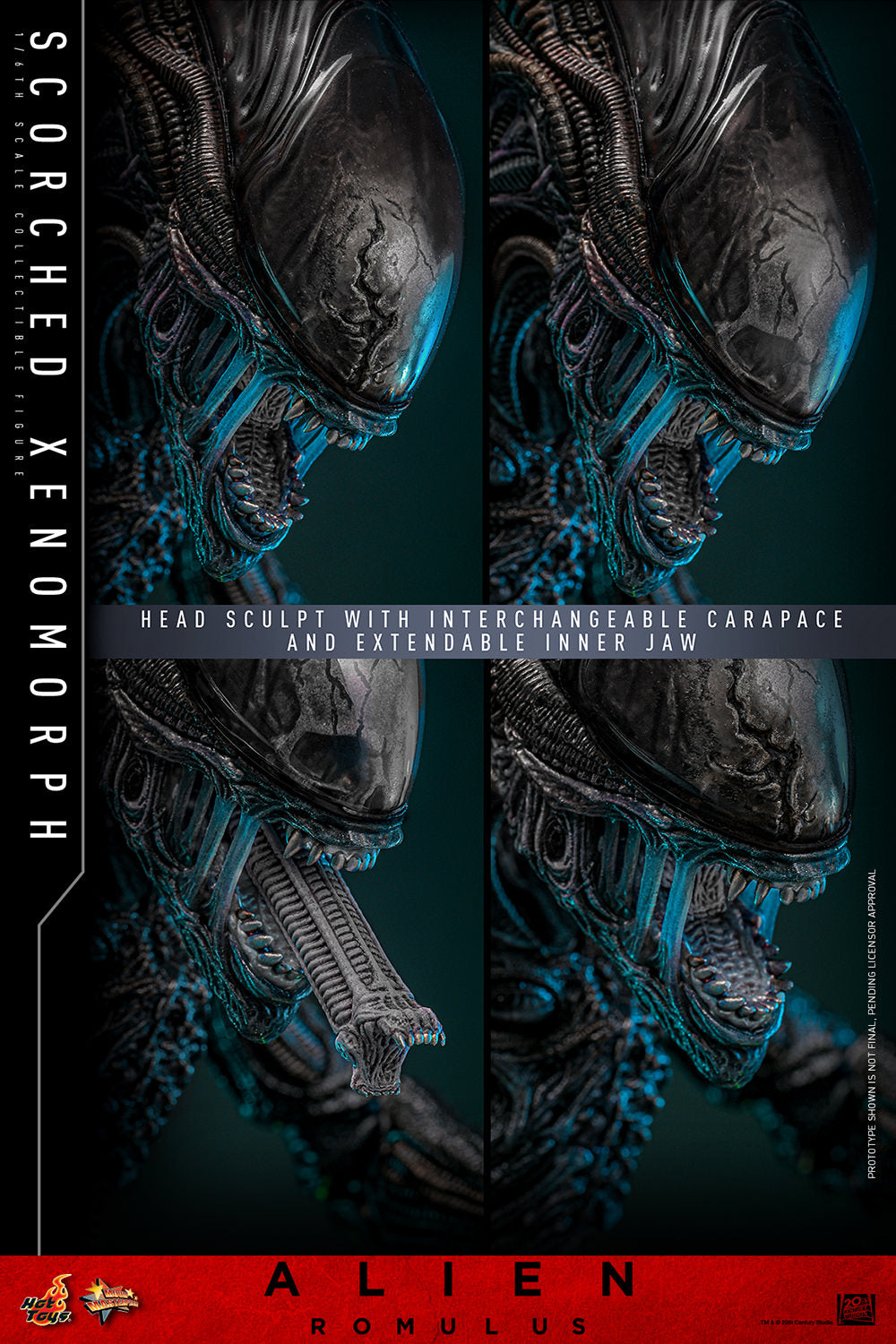 Xenomorph Alien Romulus Scorched 1/6 Scale Action Figure - Collectors Row Inc.