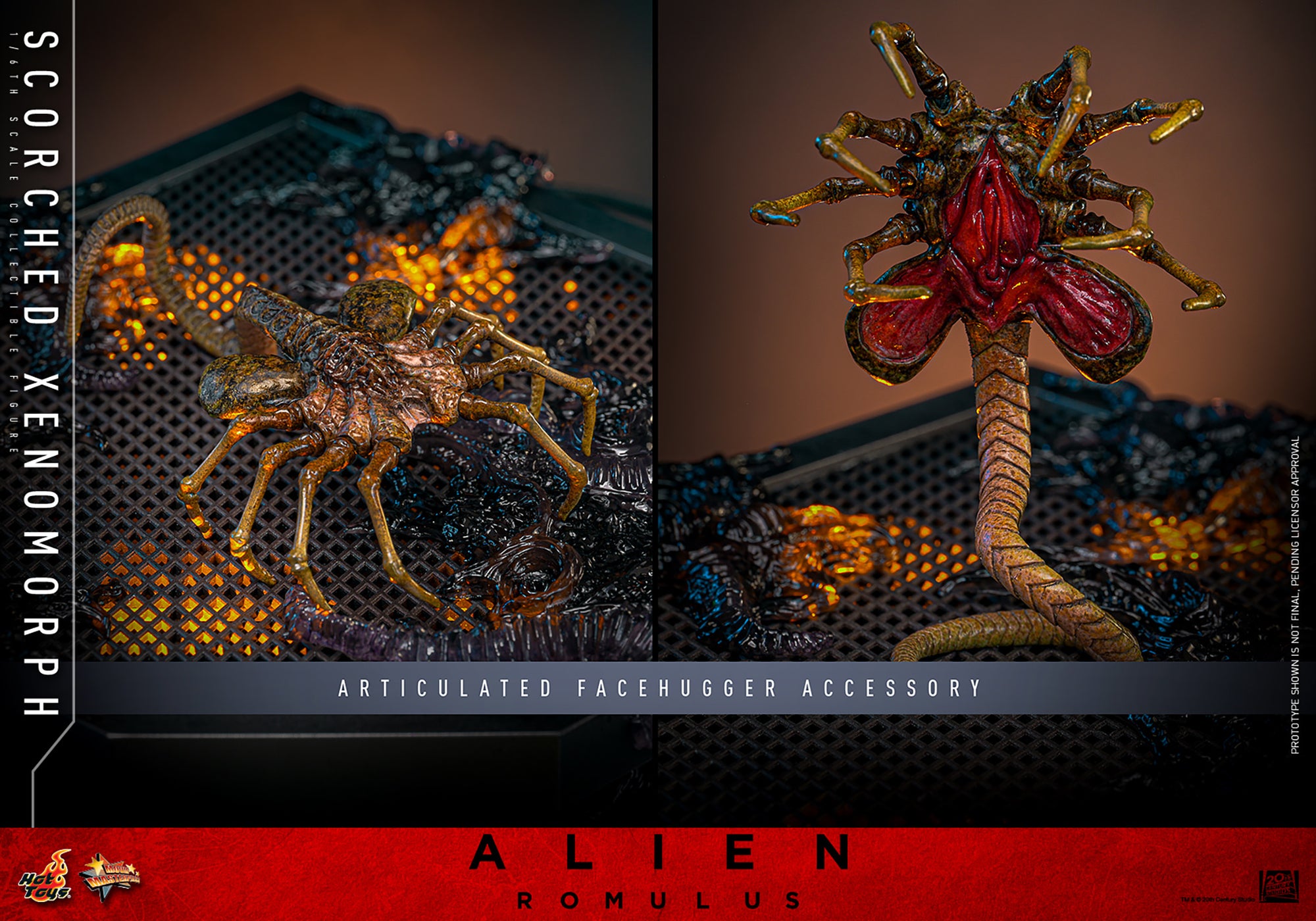 Xenomorph Alien Romulus Scorched 1/6 Scale Action Figure - Collectors Row Inc.
