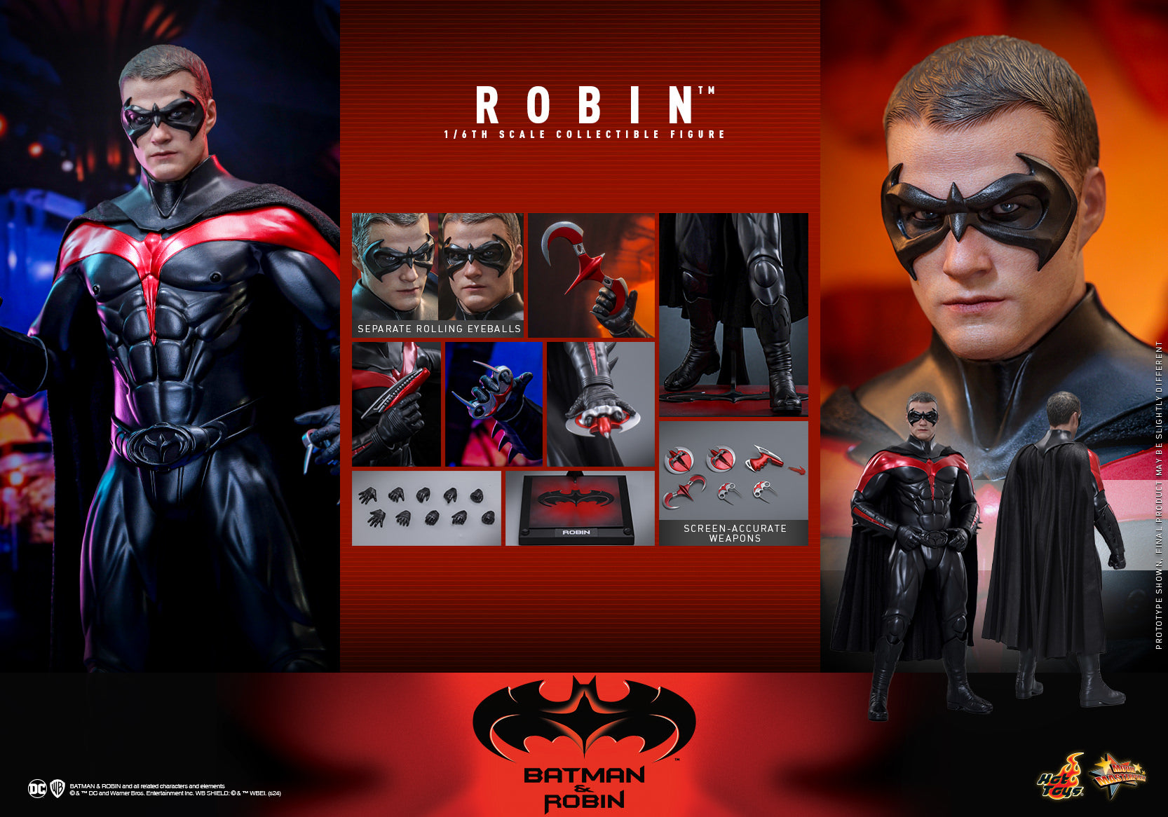 Robin - Batman &amp; Robin 1/6 Scale DC Comics Figure  - MMS787 - Collectors Row Inc.