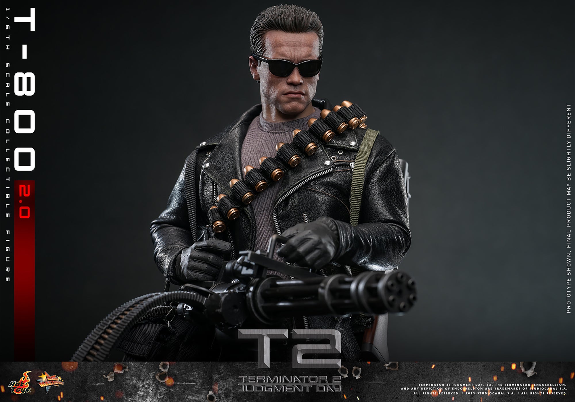 Terminator 2 Judgment Day T-800 2.0 Version 1/6 Figure MMS795 - Collectors Row Inc.