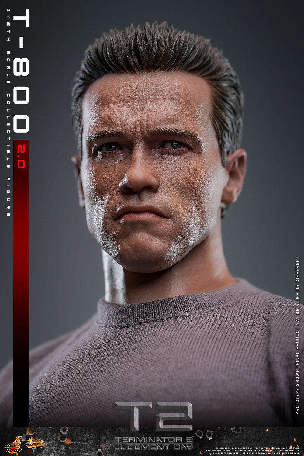Terminator 2 Judgment Day T-800 2.0 Version 1/6 Figure MMS795 - Collectors Row Inc.