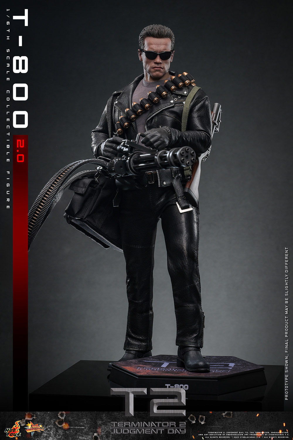 Terminator 2 Judgment Day T-800 2.0 Version 1/6 Figure MMS795 - Collectors Row Inc.