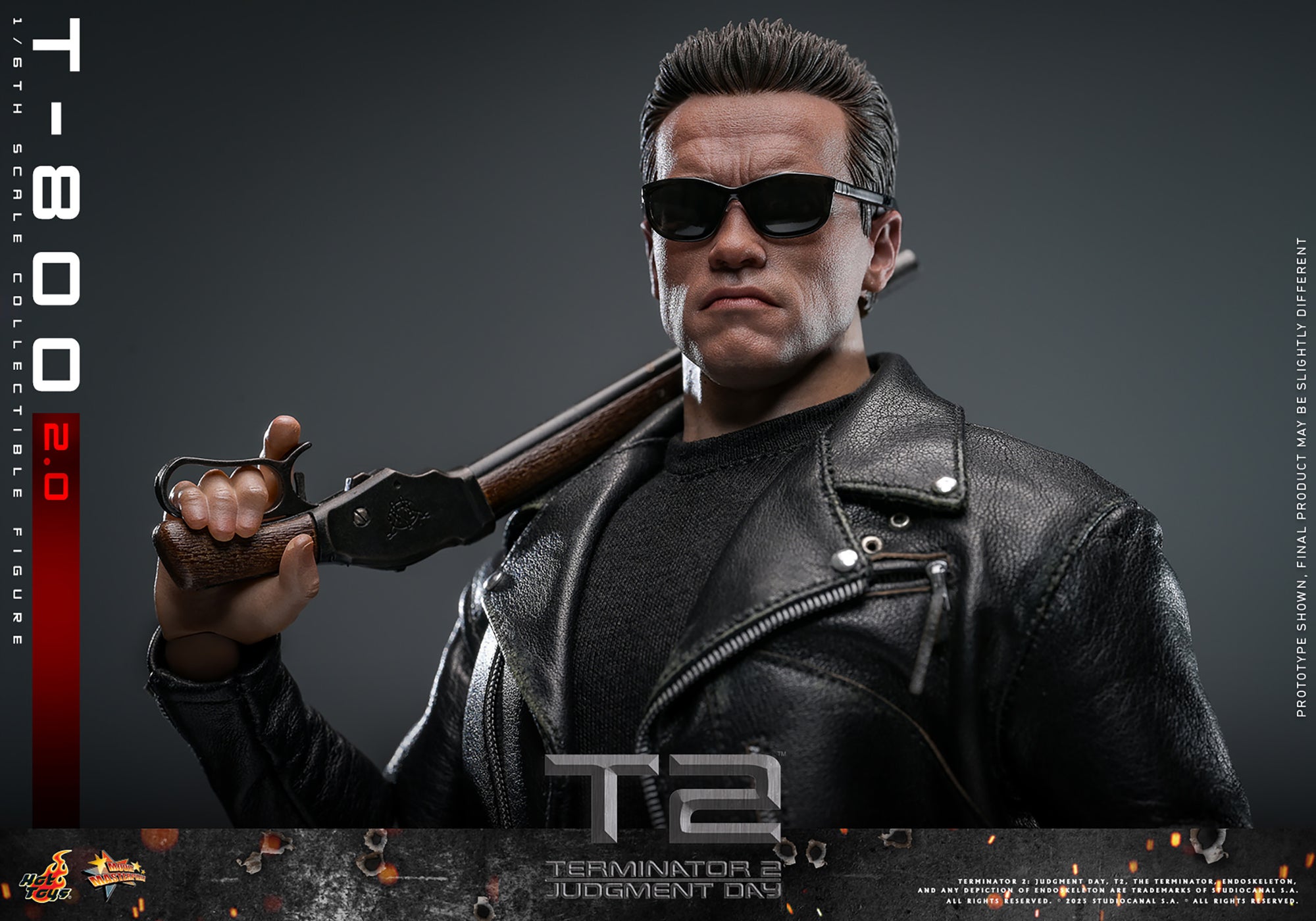 Terminator 2 Judgment Day T-800 2.0 Version 1/6 Figure MMS795 - Collectors Row Inc.