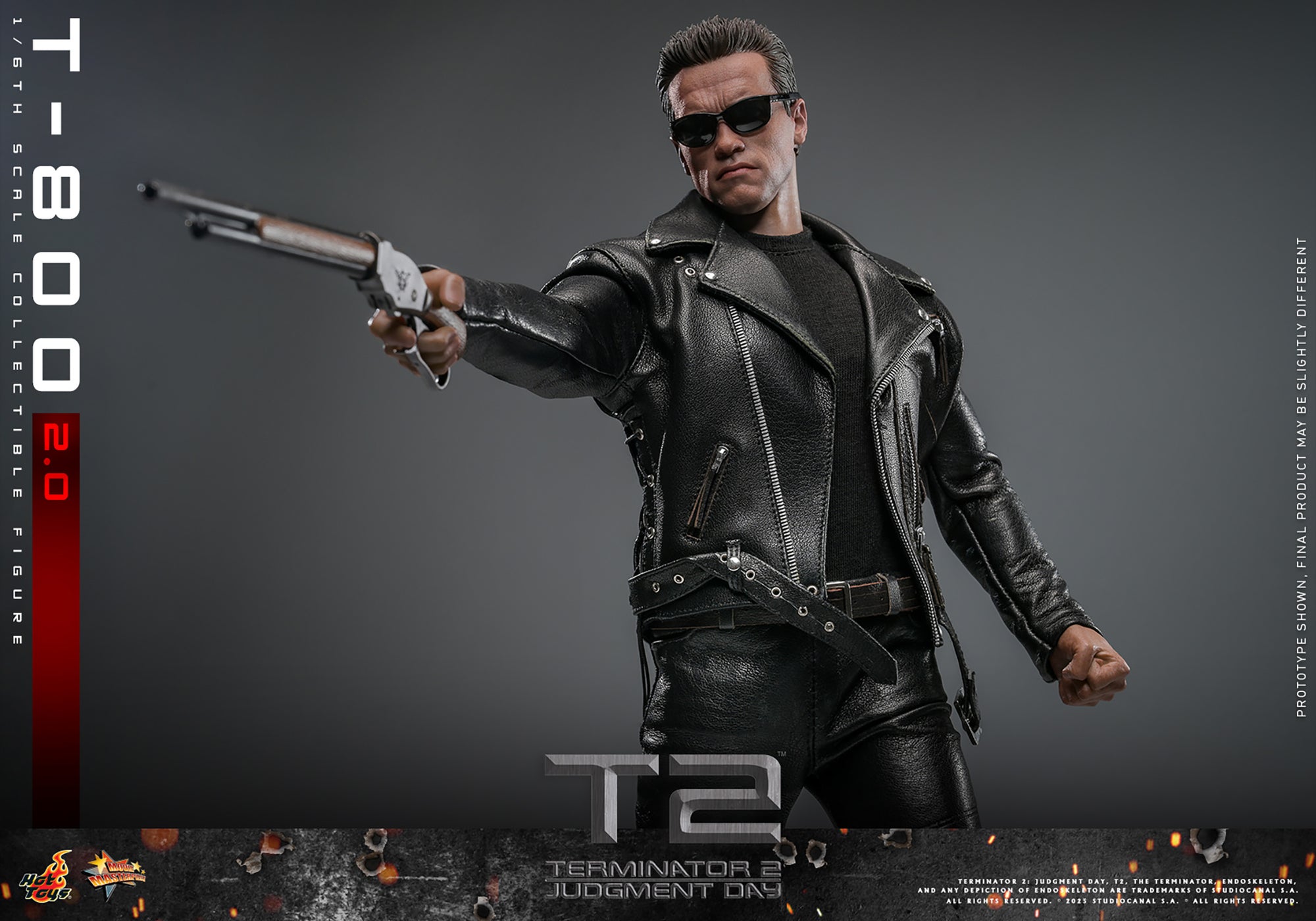 Terminator 2 Judgment Day T-800 2.0 Version 1/6 Figure MMS795 - Collectors Row Inc.