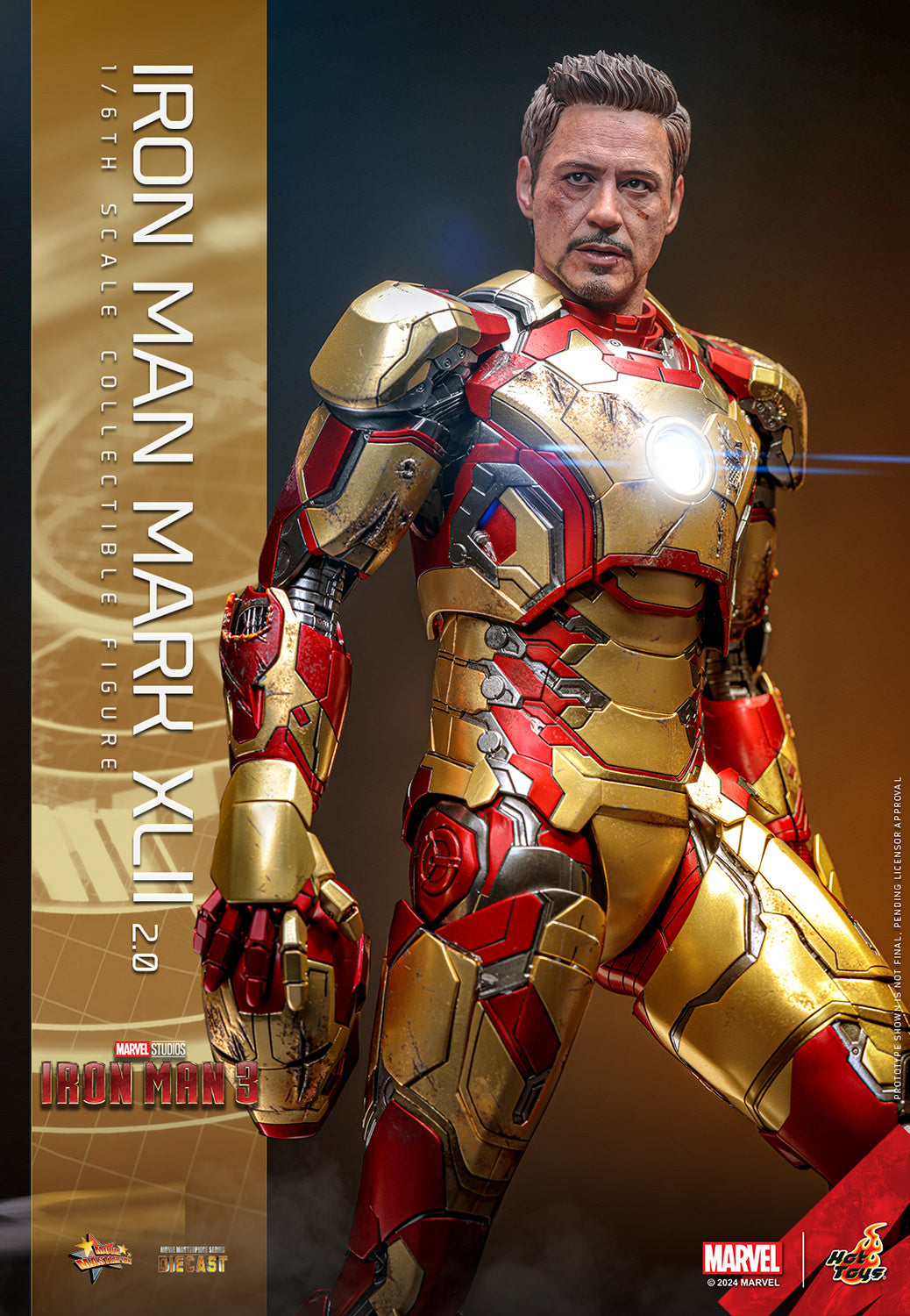 Iron Man 3 Mark XLII 2.0 1/6 Scale Marvel Figure MMS758D65