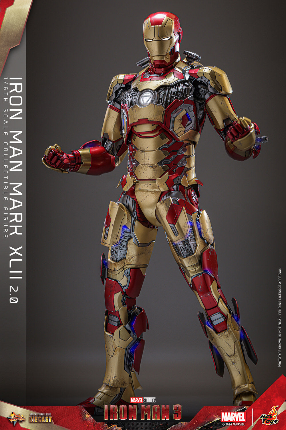 Iron Man 3 Mark XLII 2.0 1/6 Scale Marvel Figure MMS758D65