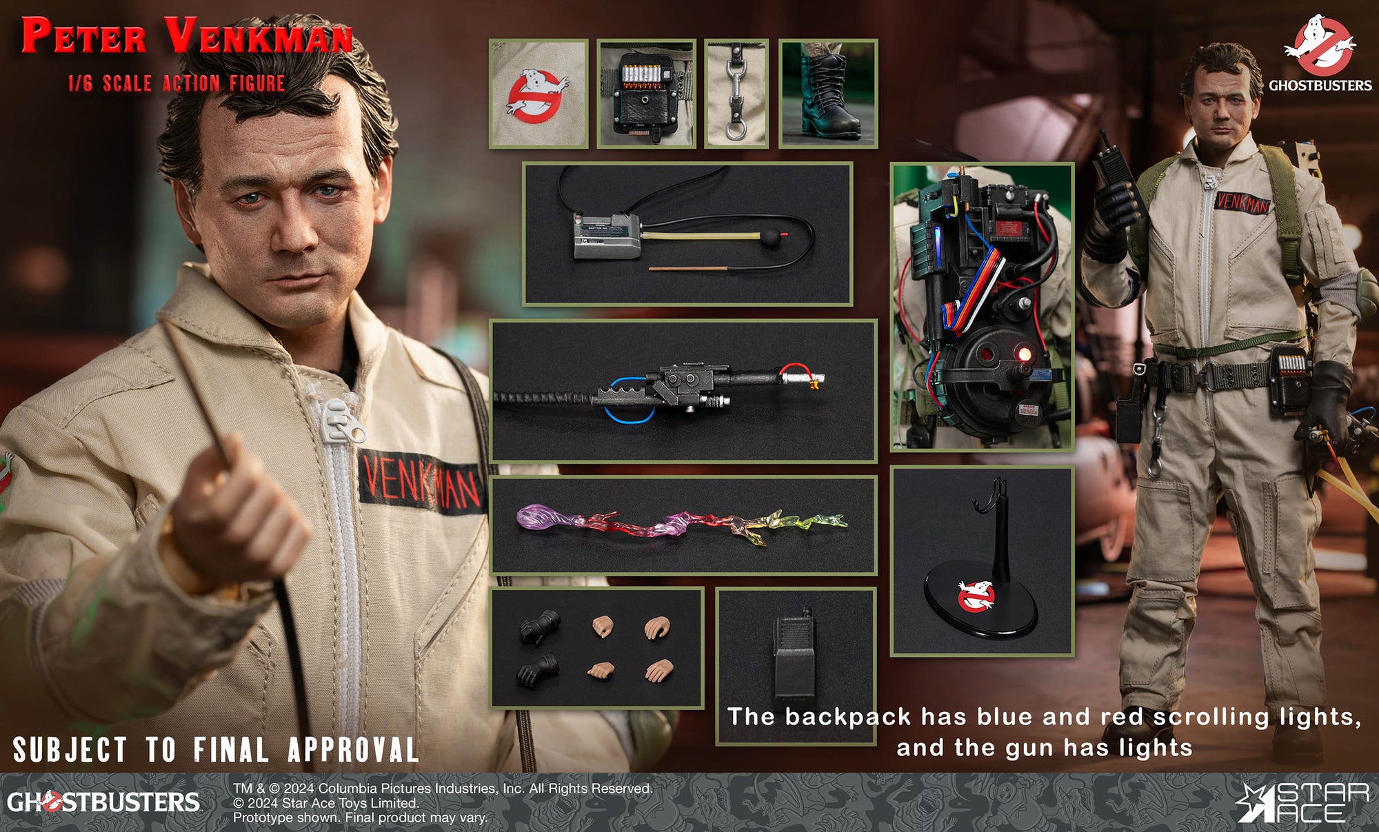 Peter Venkman Ghostbusters Sixth Scale Action Figure