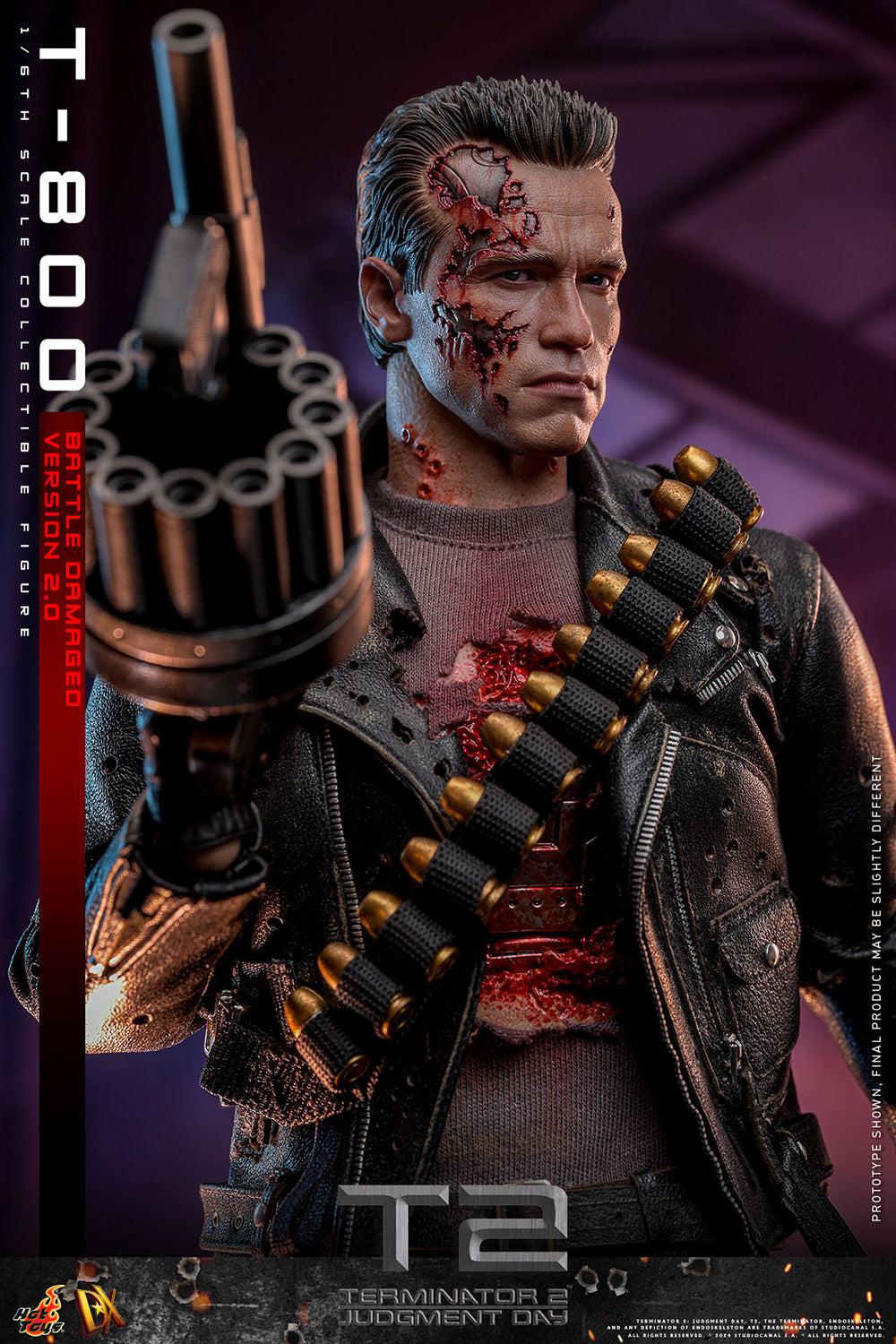 Terminator 2 Judgement Day T-800 Battle Damaged 2.0 1/6 Figure DX46 - Collectors Row Inc.