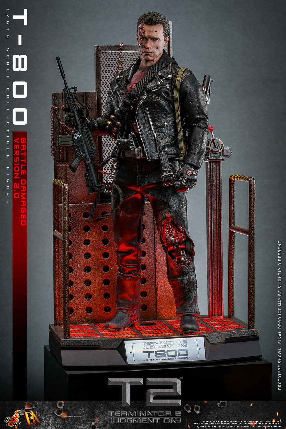 Terminator 2 Judgement Day T-800 Battle Damaged 2.0 1/6 Figure DX46 - Collectors Row Inc.