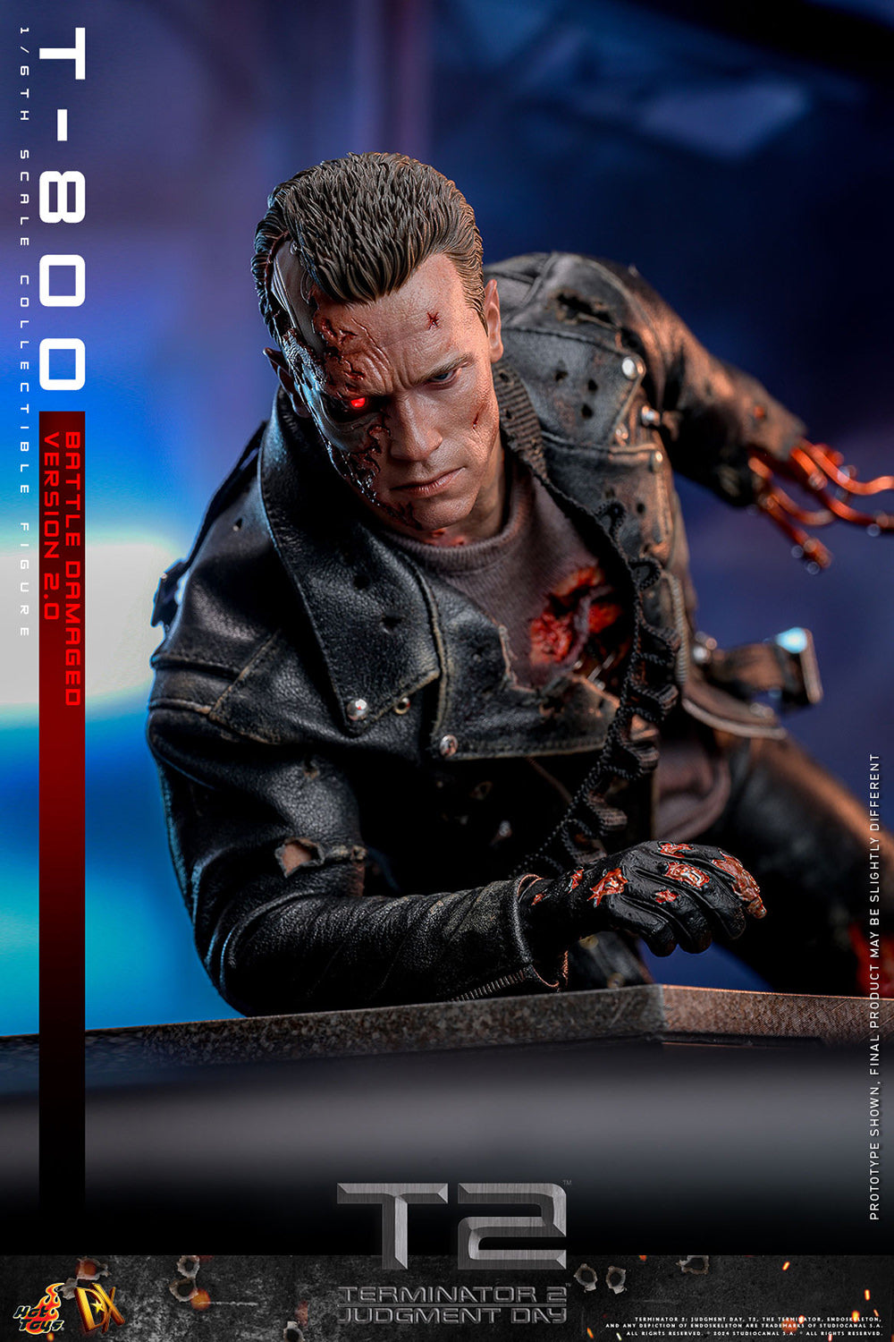 Terminator 2 Judgement Day T-800 Battle Damaged 2.0 1/6 Figure DX46 - Collectors Row Inc.