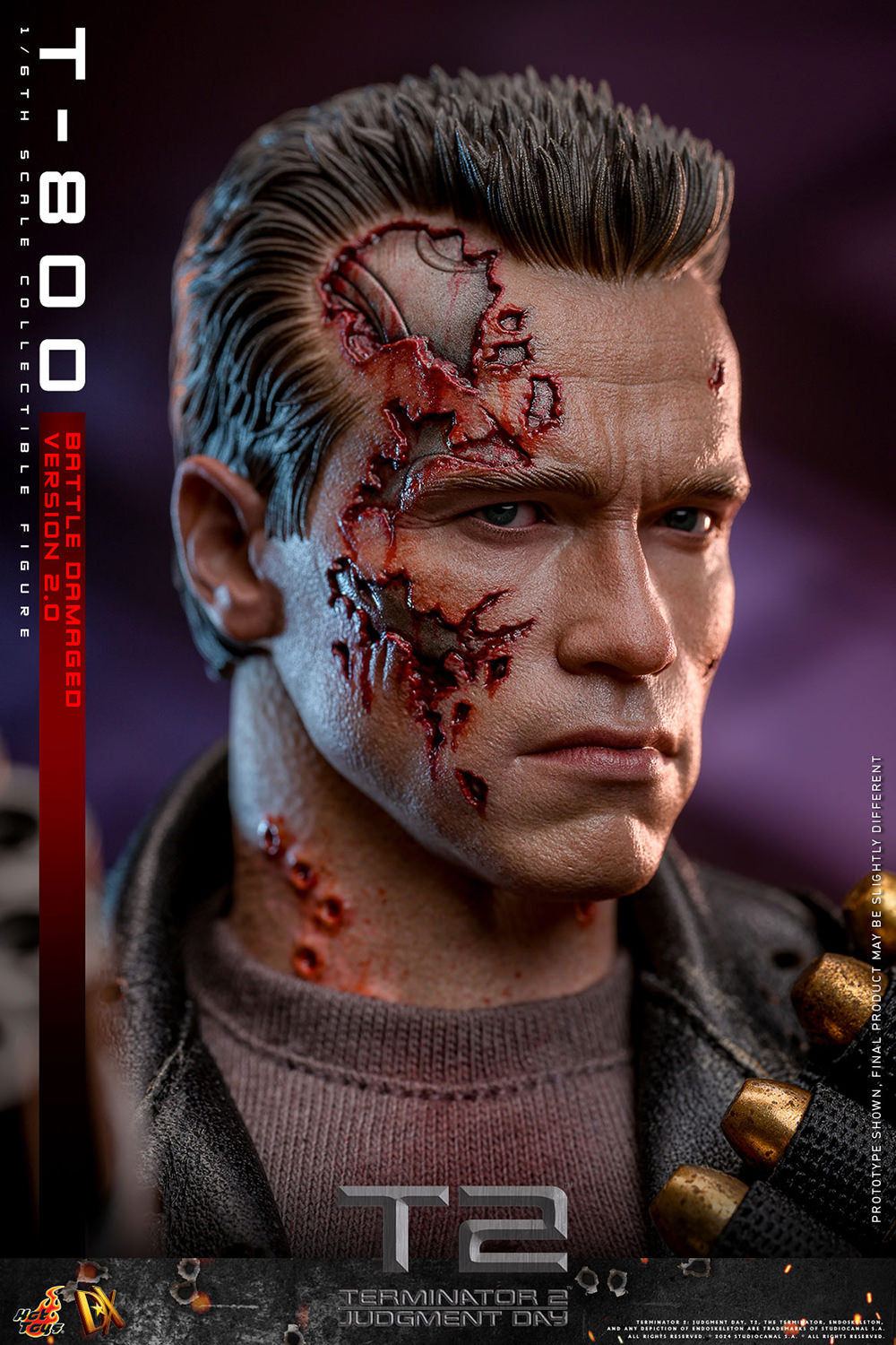 Terminator 2 Judgement Day T-800 Battle Damaged 2.0 1/6 Figure DX46 - Collectors Row Inc.