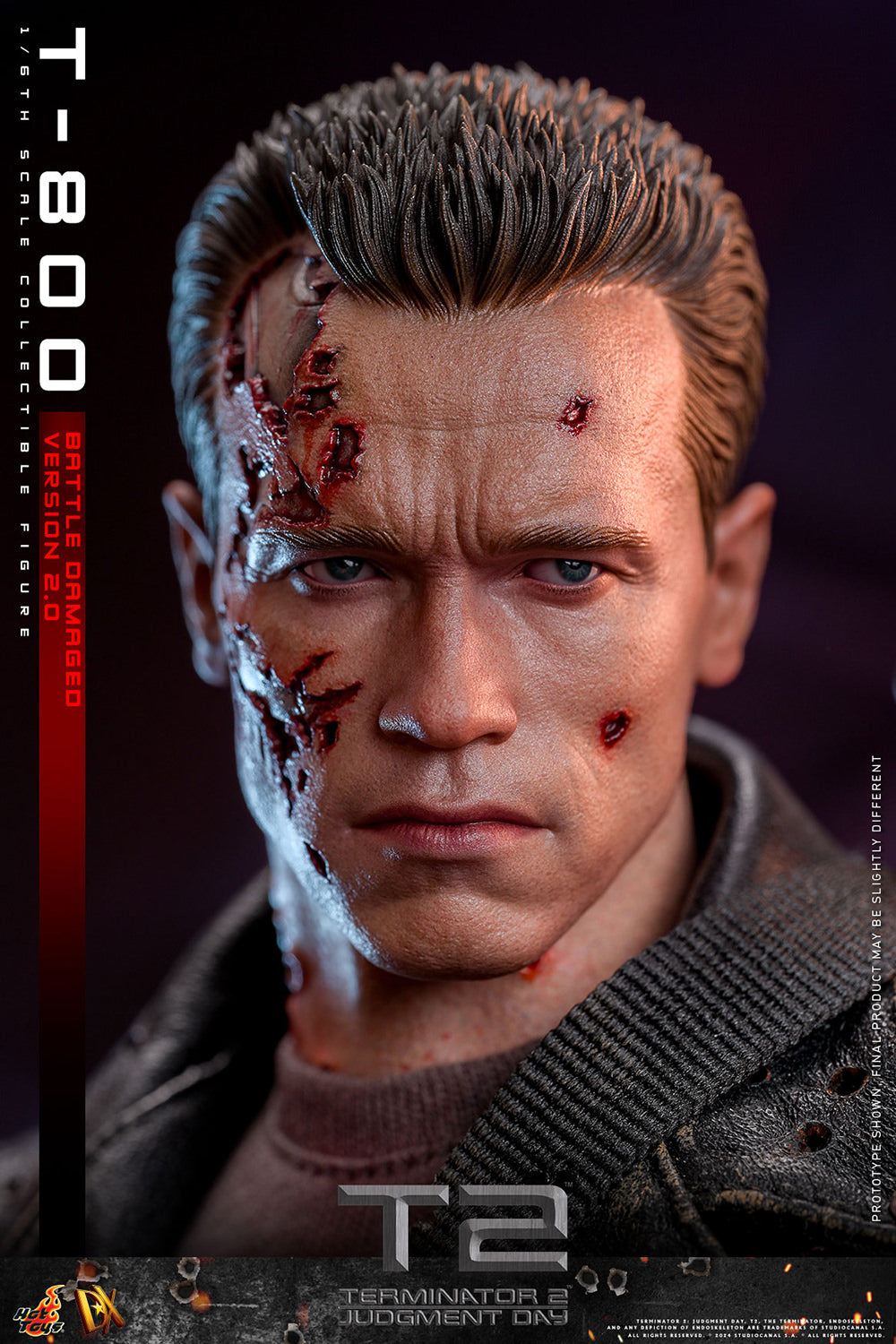 Terminator 2 Judgement Day T-800 Battle Damaged 2.0 1/6 Figure DX46 - Collectors Row Inc.