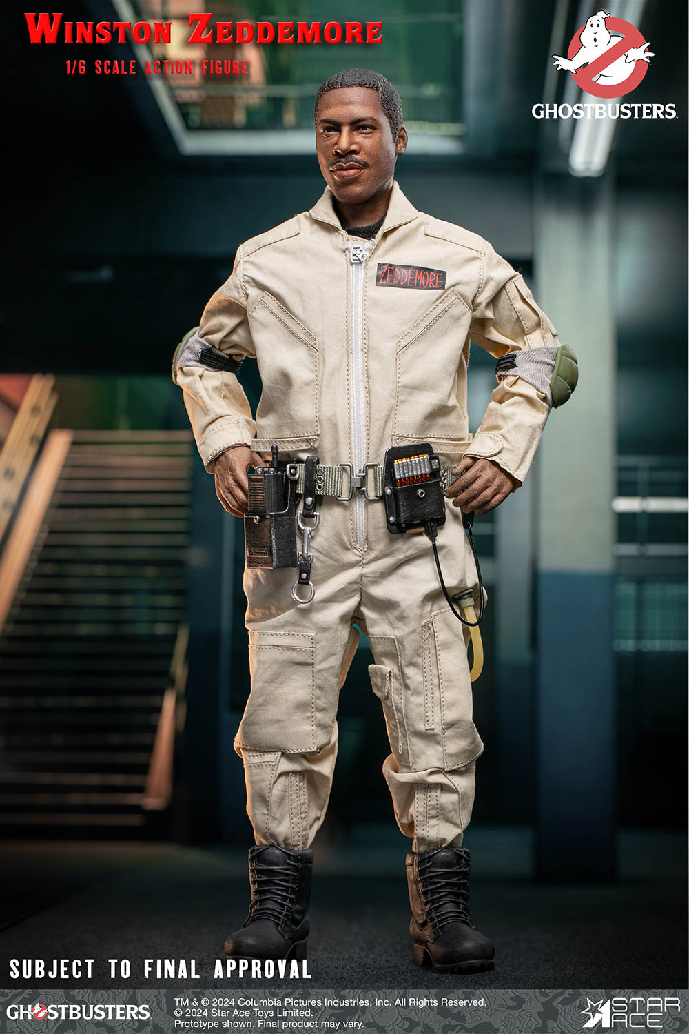 Ghostbusters Winston Zeddemore 1/6 Scale Action Figure