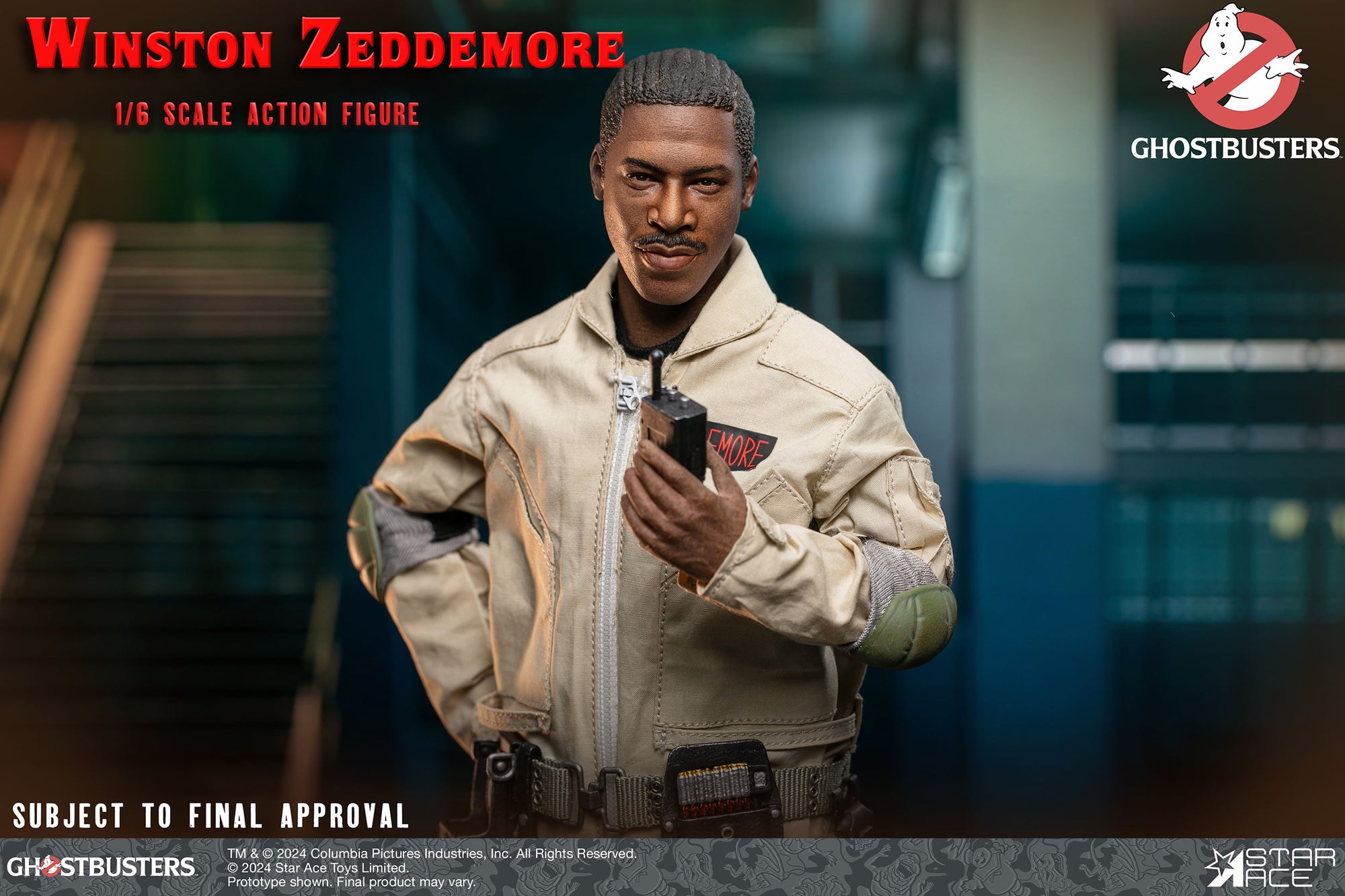 Ghostbusters Winston Zeddemore 1/6 Scale Action Figure