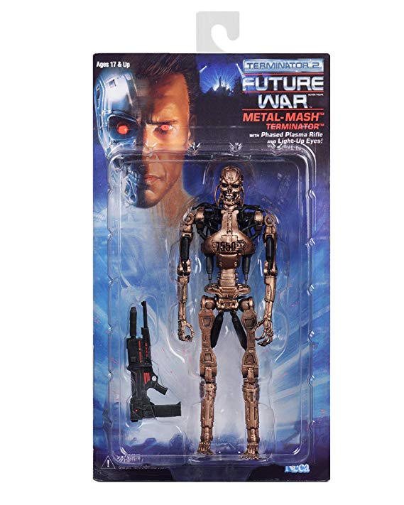 NECA - Terminator 2 - 7" Scale Action Figure - Kenner Tribute - Metal Mash Endoskeleton - Collectors Row Inc.