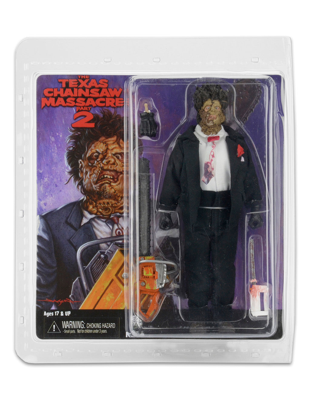 NECA Texas Chainsaw Massacre 2 - 8" Leatherface Clothed Figure - Collectors Row Inc.