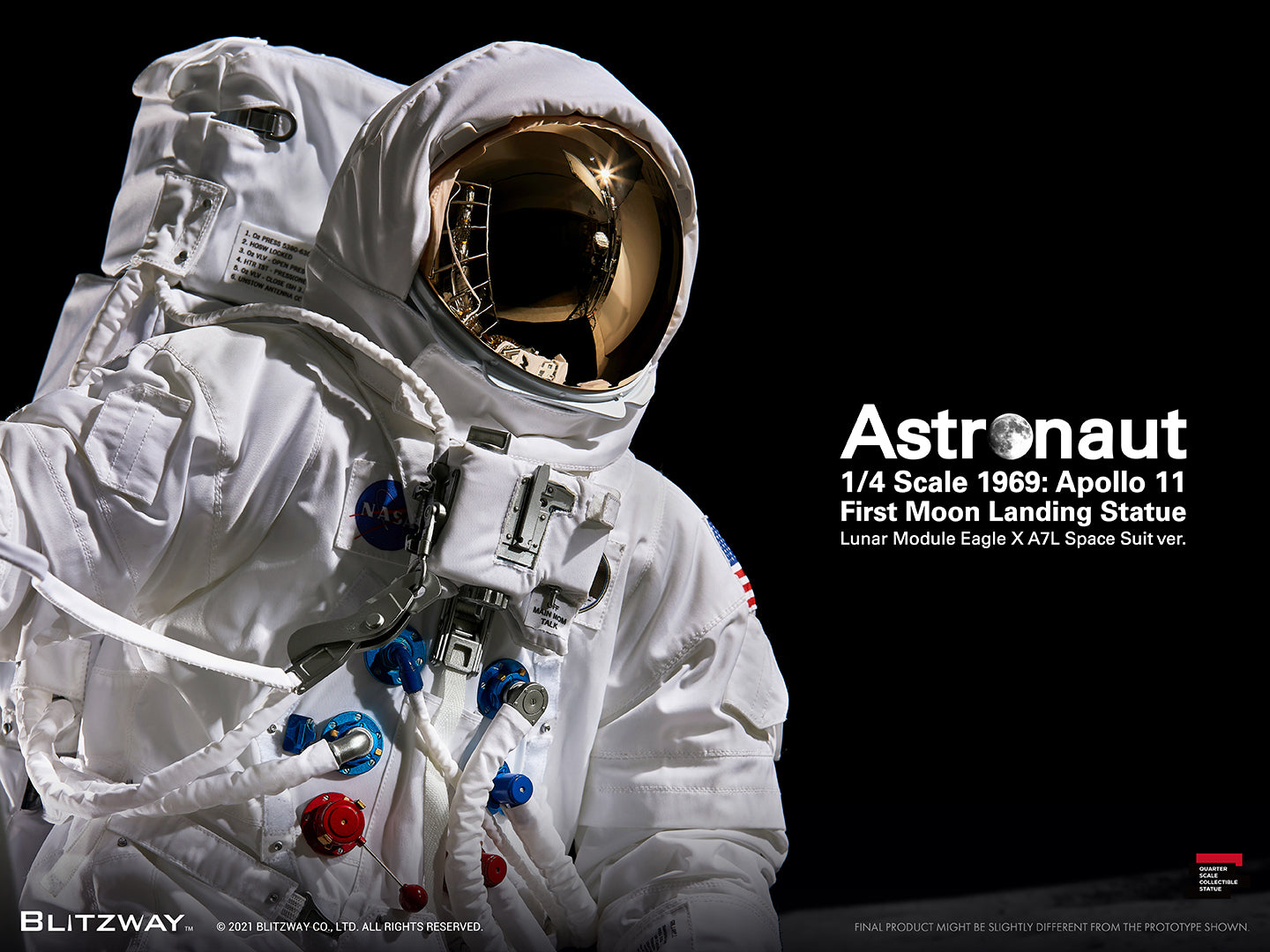 Astronaut - Apollo 11 - 1st Moon Landing 1:4 Scale Statue