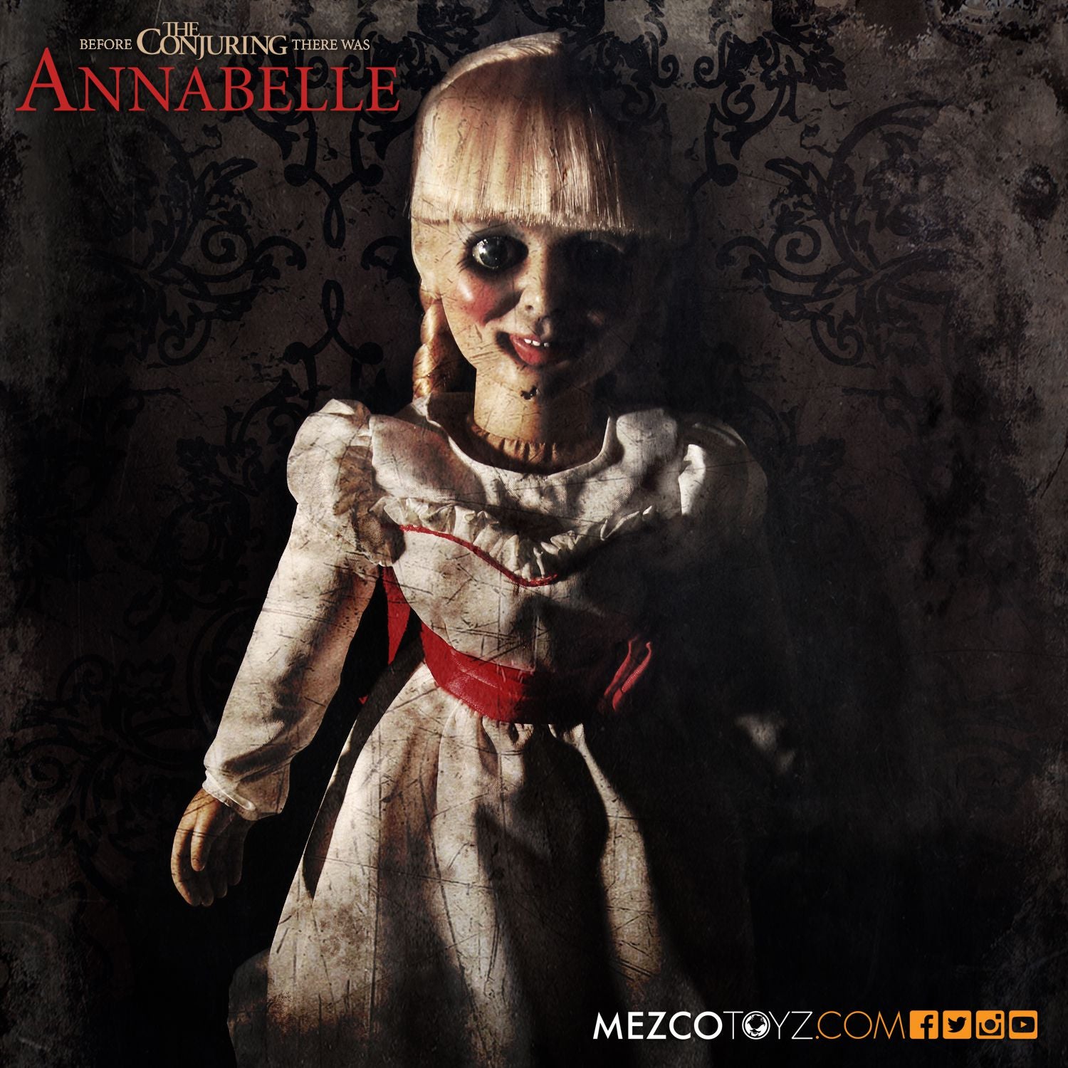 Mezco Annabelle The Conjuring Doll MDS Roto Plush - Collectors Row Inc.