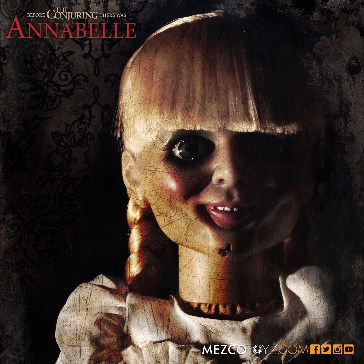 Mezco Annabelle The Conjuring Doll MDS Roto Plush - Collectors Row Inc.