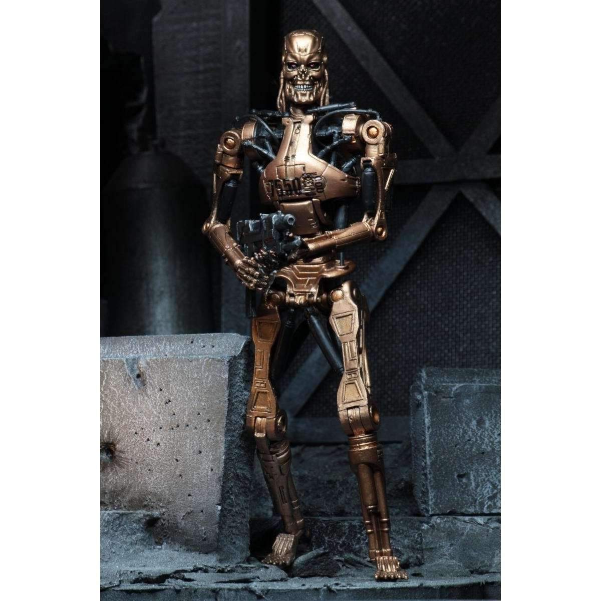 NECA - Terminator 2 - 7" Scale Action Figure - Kenner Tribute - Metal Mash Endoskeleton - Collectors Row Inc.