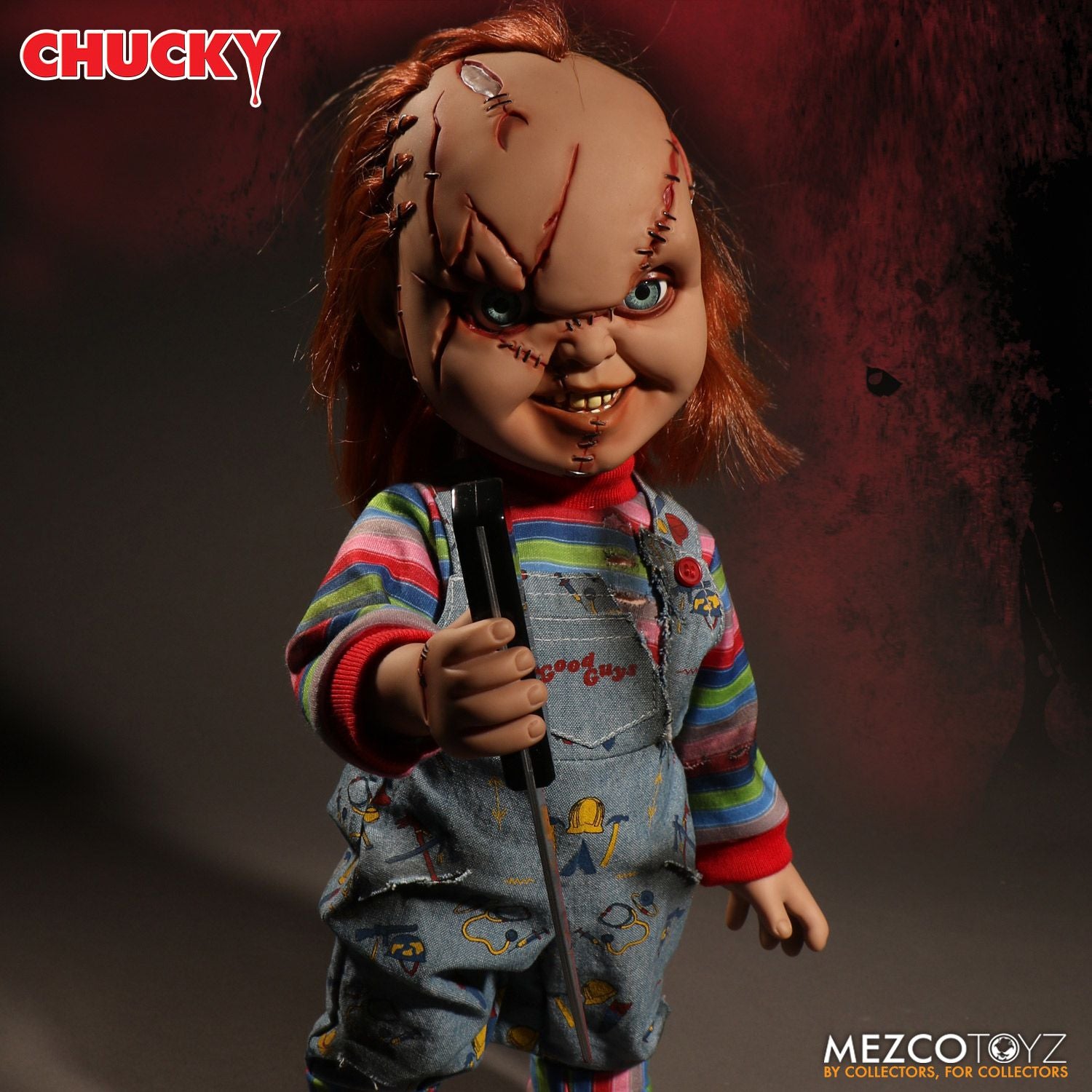 Mezco Toyz Chucky Child's Play Talking Mega Scale Action Figure, 15" - Collectors Row Inc.