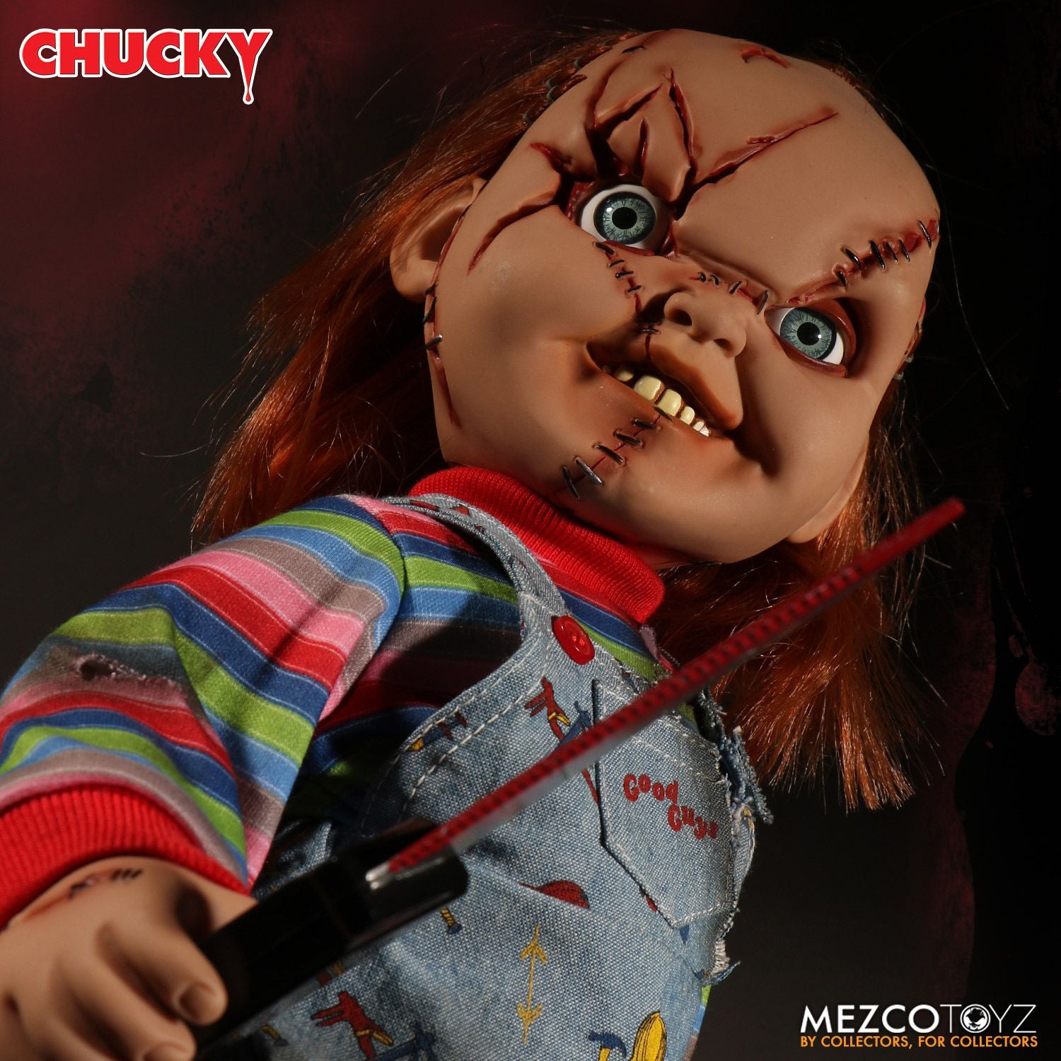 Mezco Toyz Chucky Child's Play Talking Mega Scale Action Figure, 15" - Collectors Row Inc.