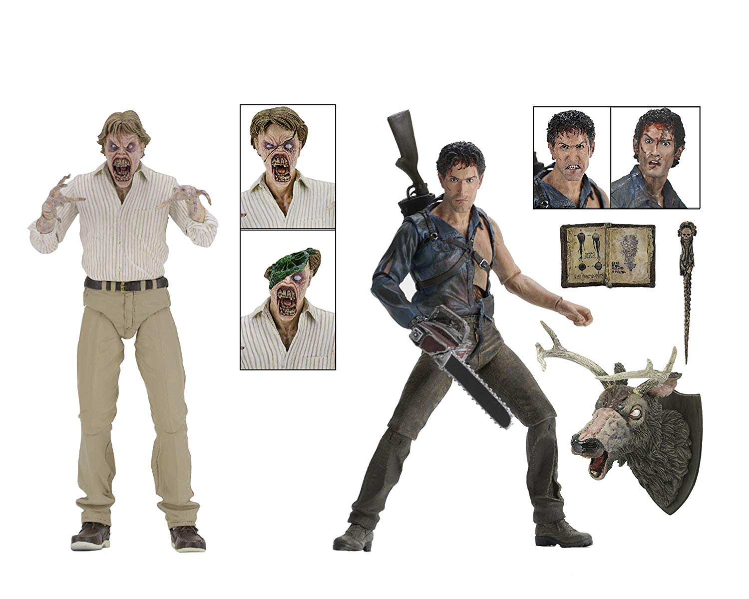 NECA - Evil Dead 2 (30th Anniversary) Boxed Set – 7” Scale Action Figures – Hero Ash and Deadite Ed - Collectors Row Inc.