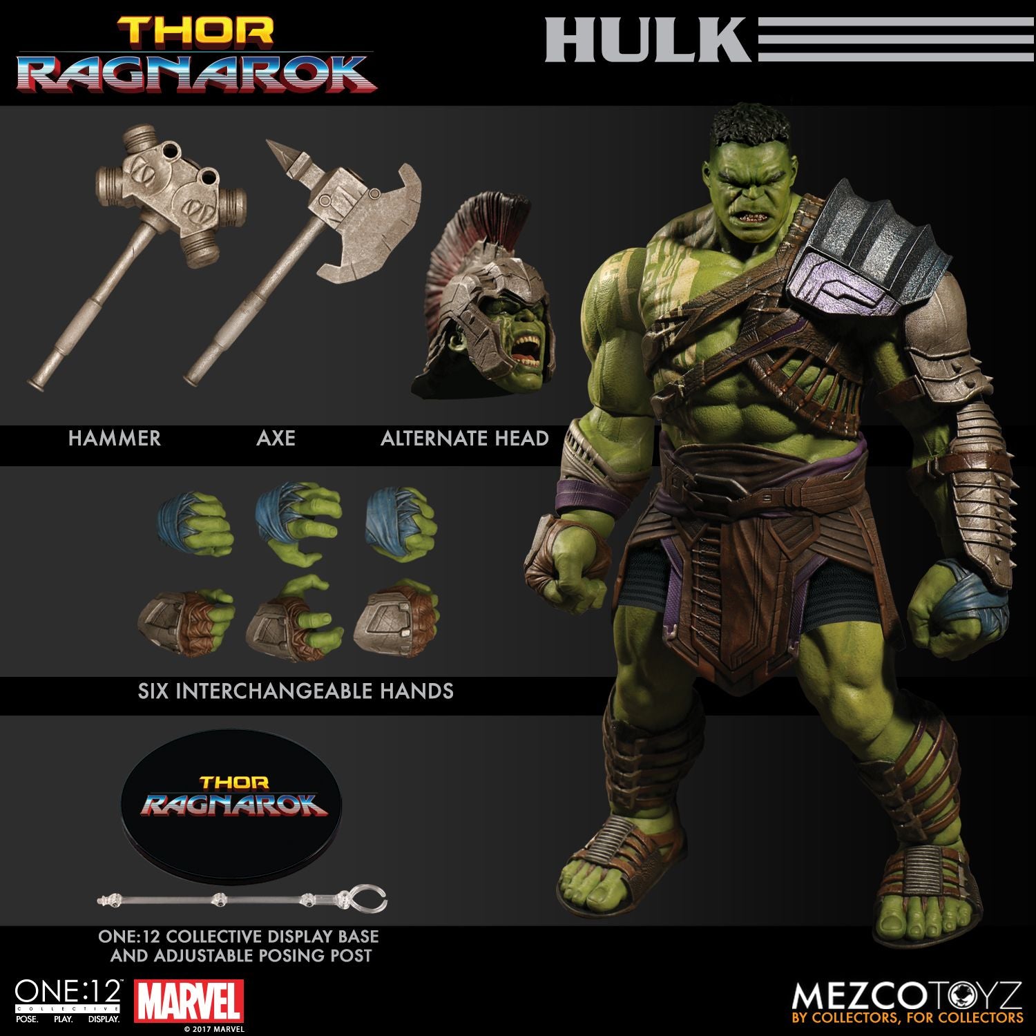 Mezco ONE:12 COLLECTIVE Ragnarok Hulk - Collectors Row Inc.