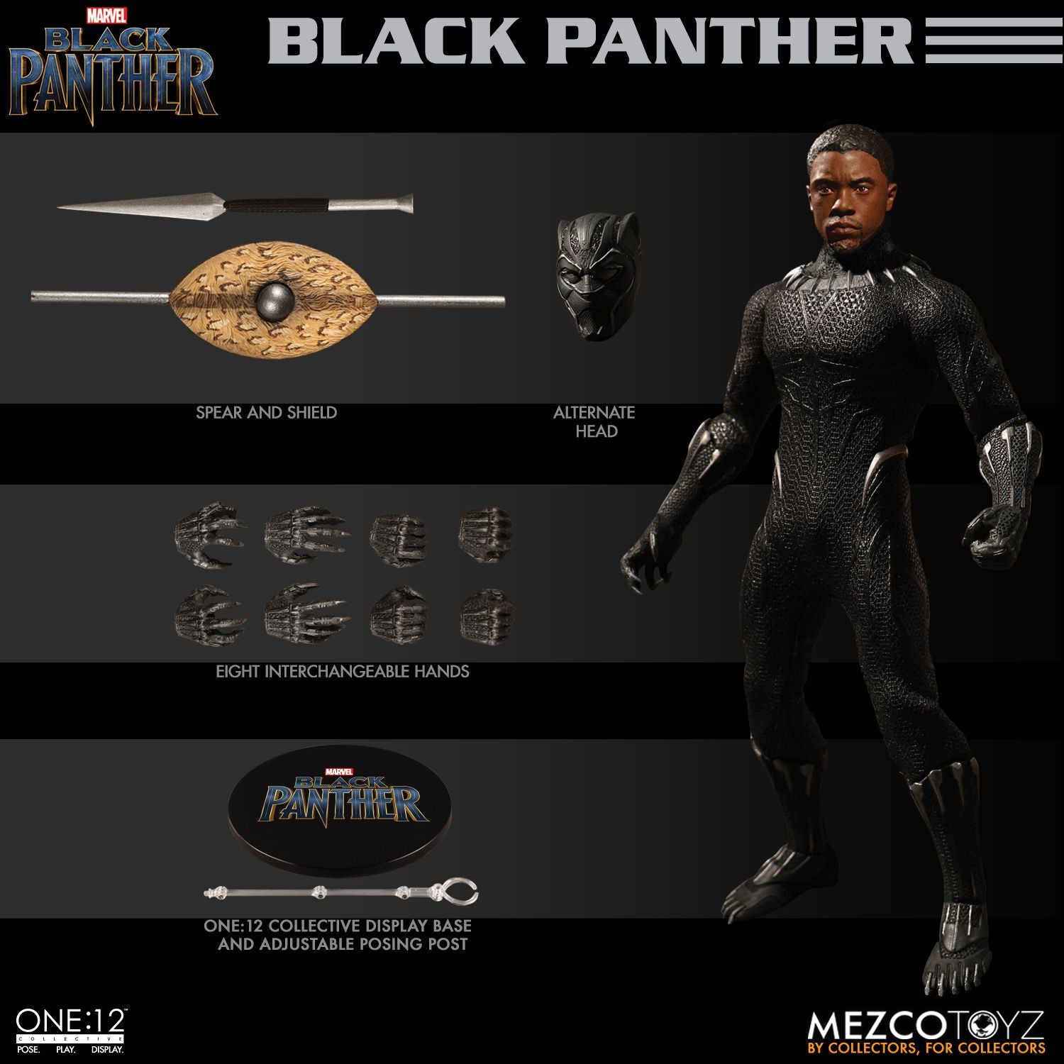 Mezco One:12 Collective Black Panther Action Figure - Collectors Row Inc.