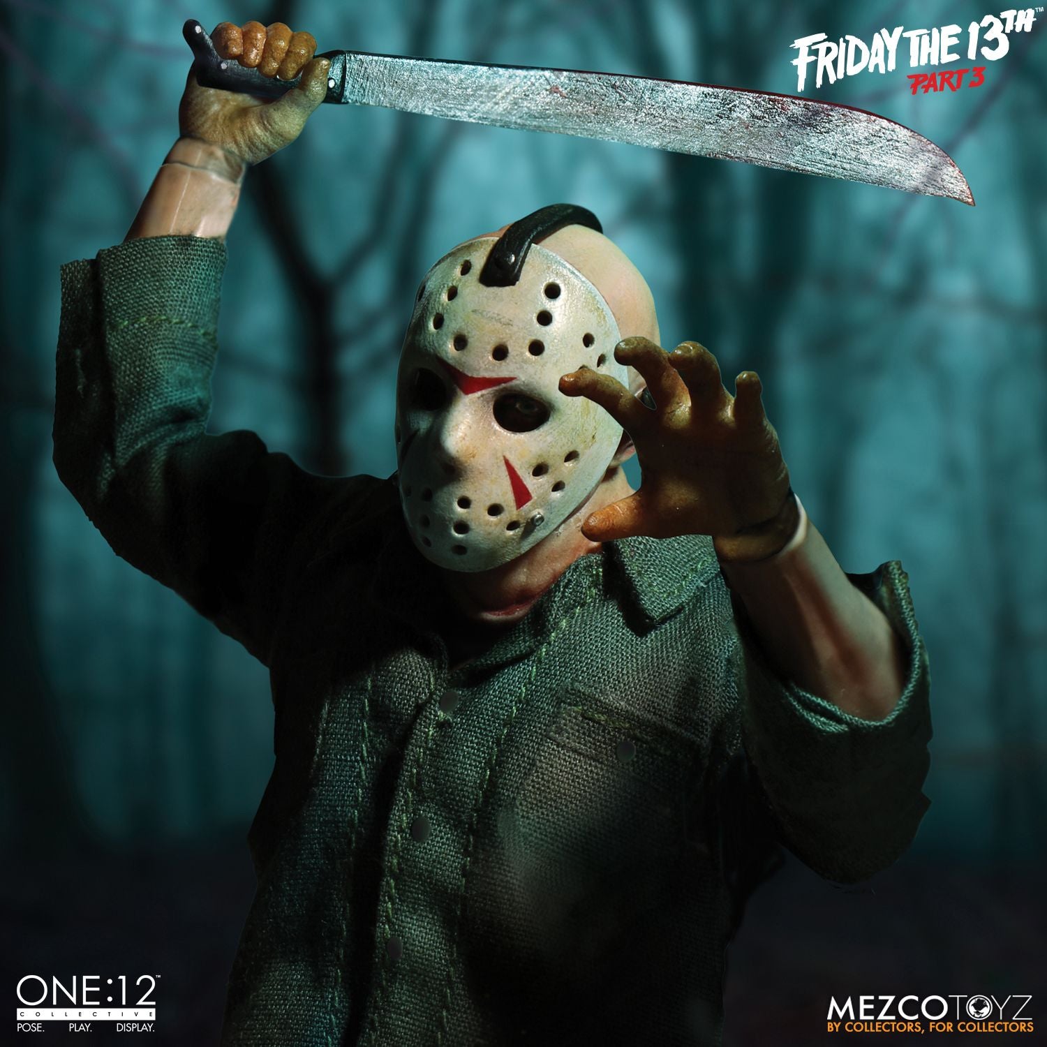 Jason Voorhees Mezco Toys One:12 Friday The 13th Part 3 Action Figure - Collectors Row Inc.